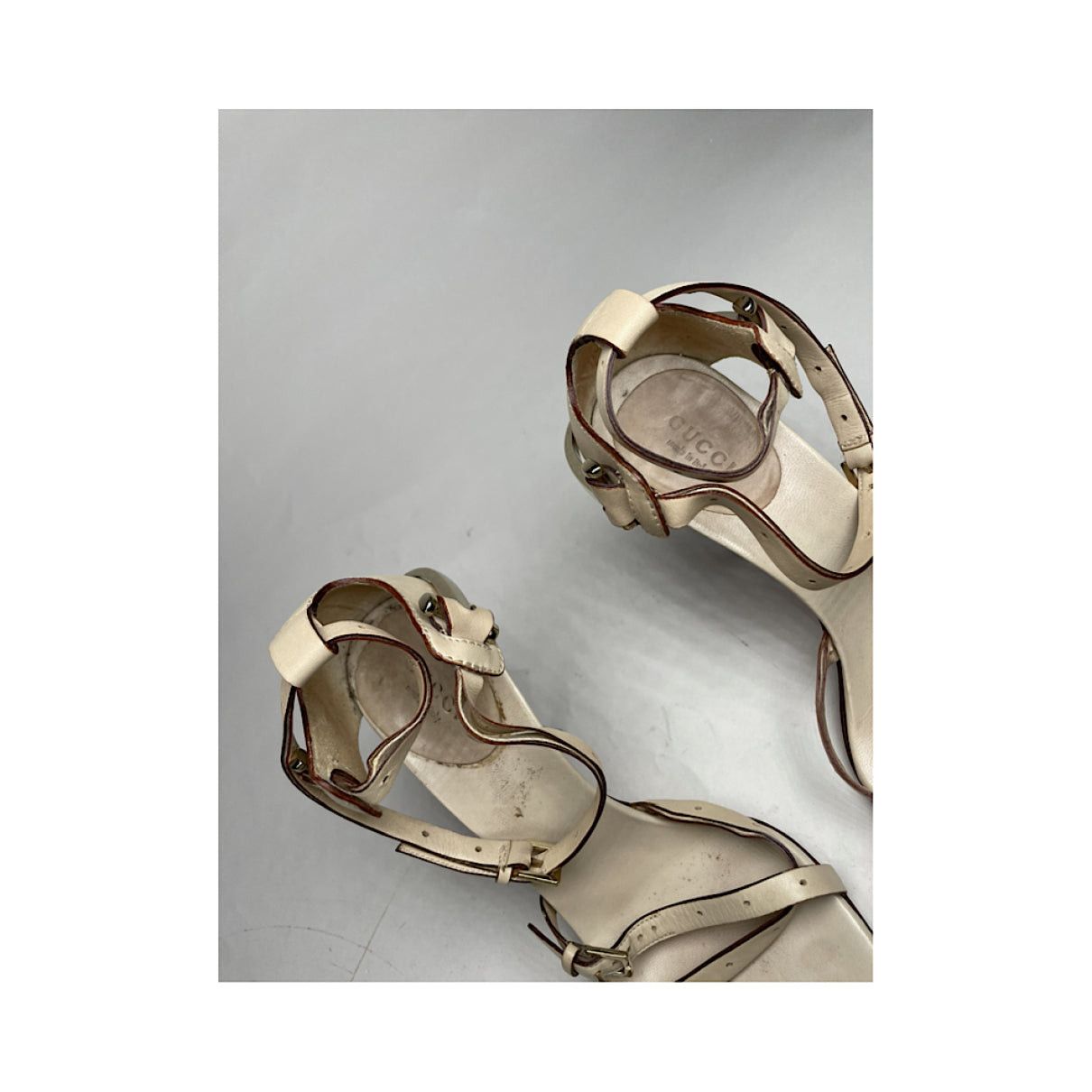 Gucci Beige Patent Leather Heel Size US 6.5 / IT 36.5 - 4 Thumbnail