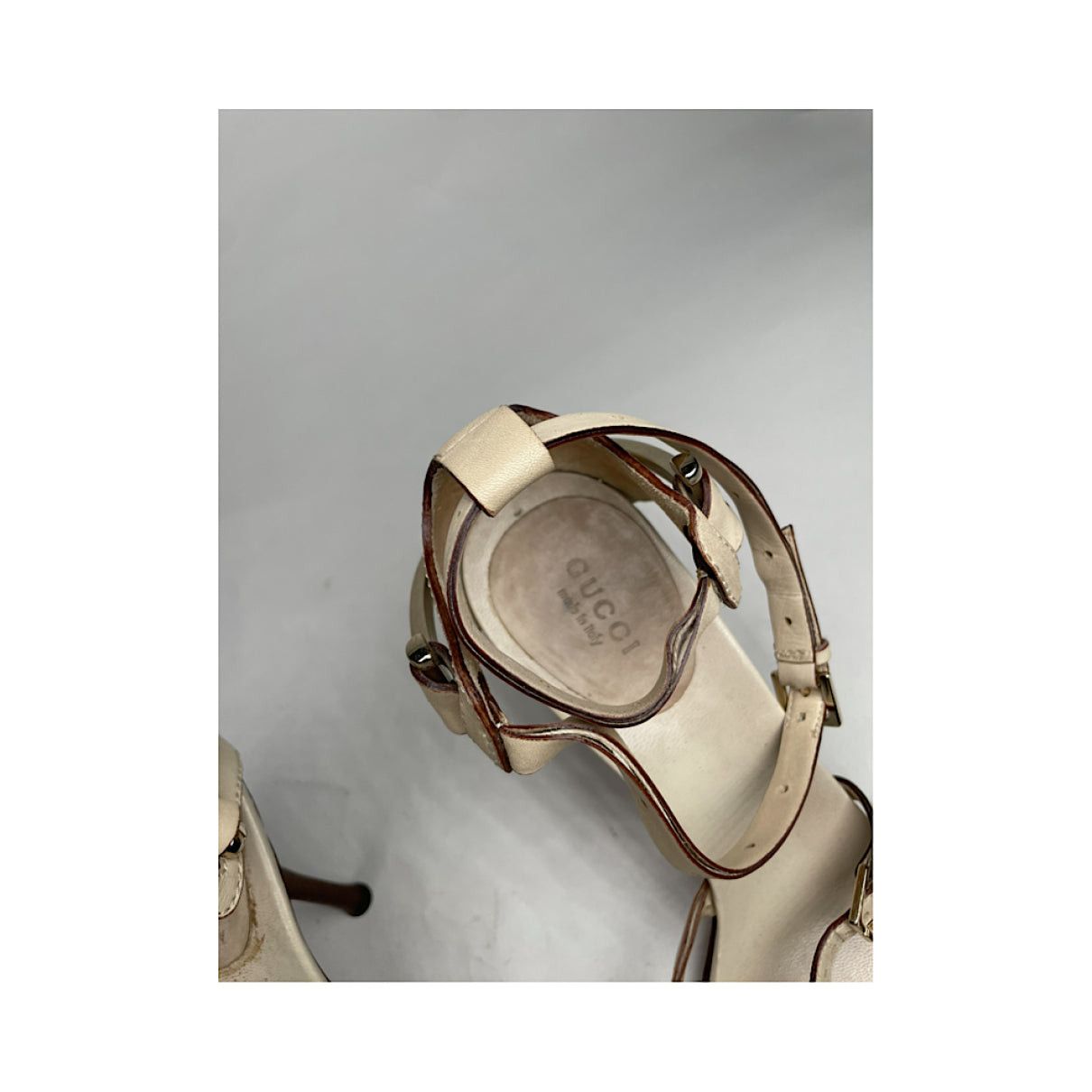 Gucci Beige Patent Leather Heel Size US 6.5 / IT 36.5 - 5 Thumbnail