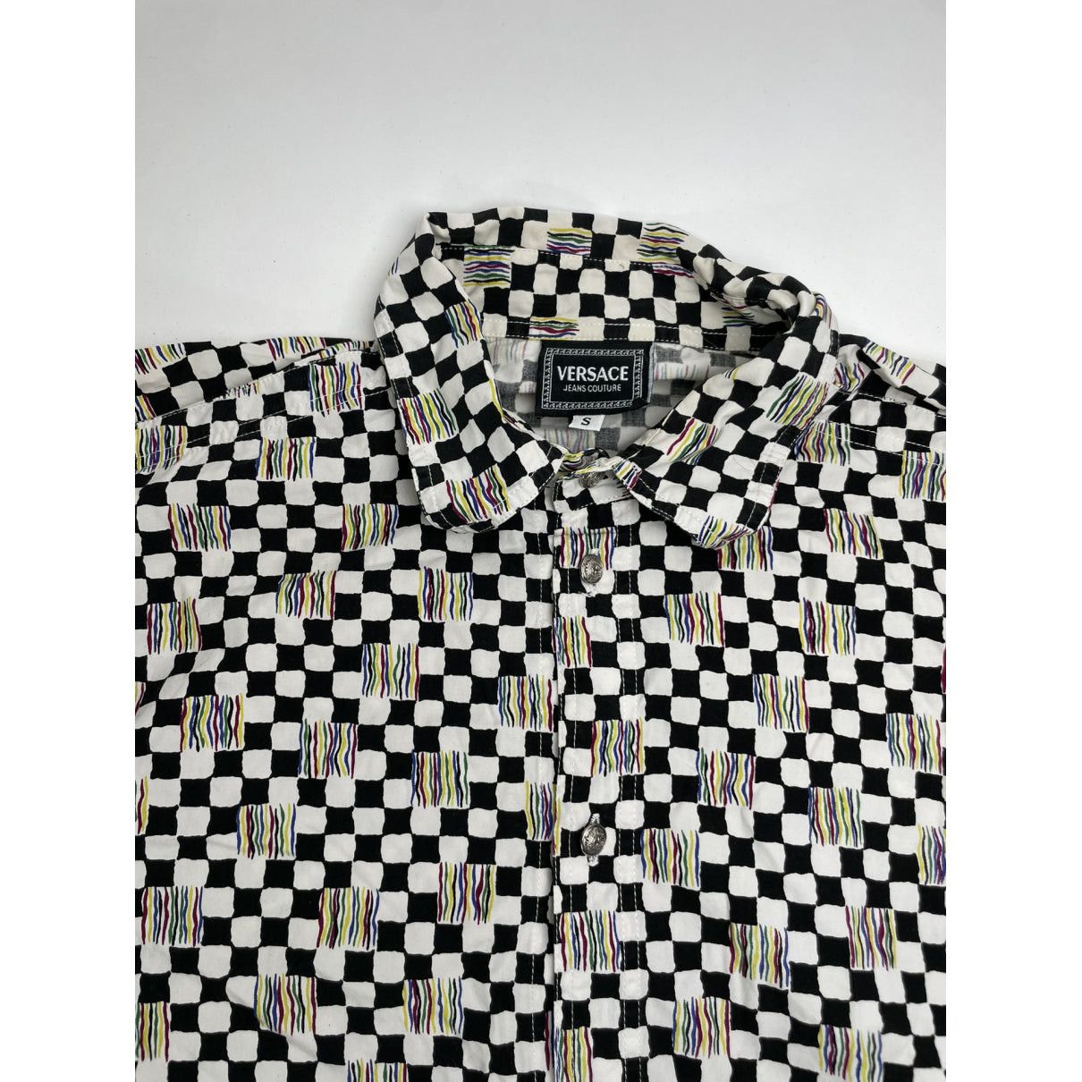 Versace Jeans Couture Black Cotton Shirt Size M / US 6-8 / IT 42-44 - 4 Thumbnail