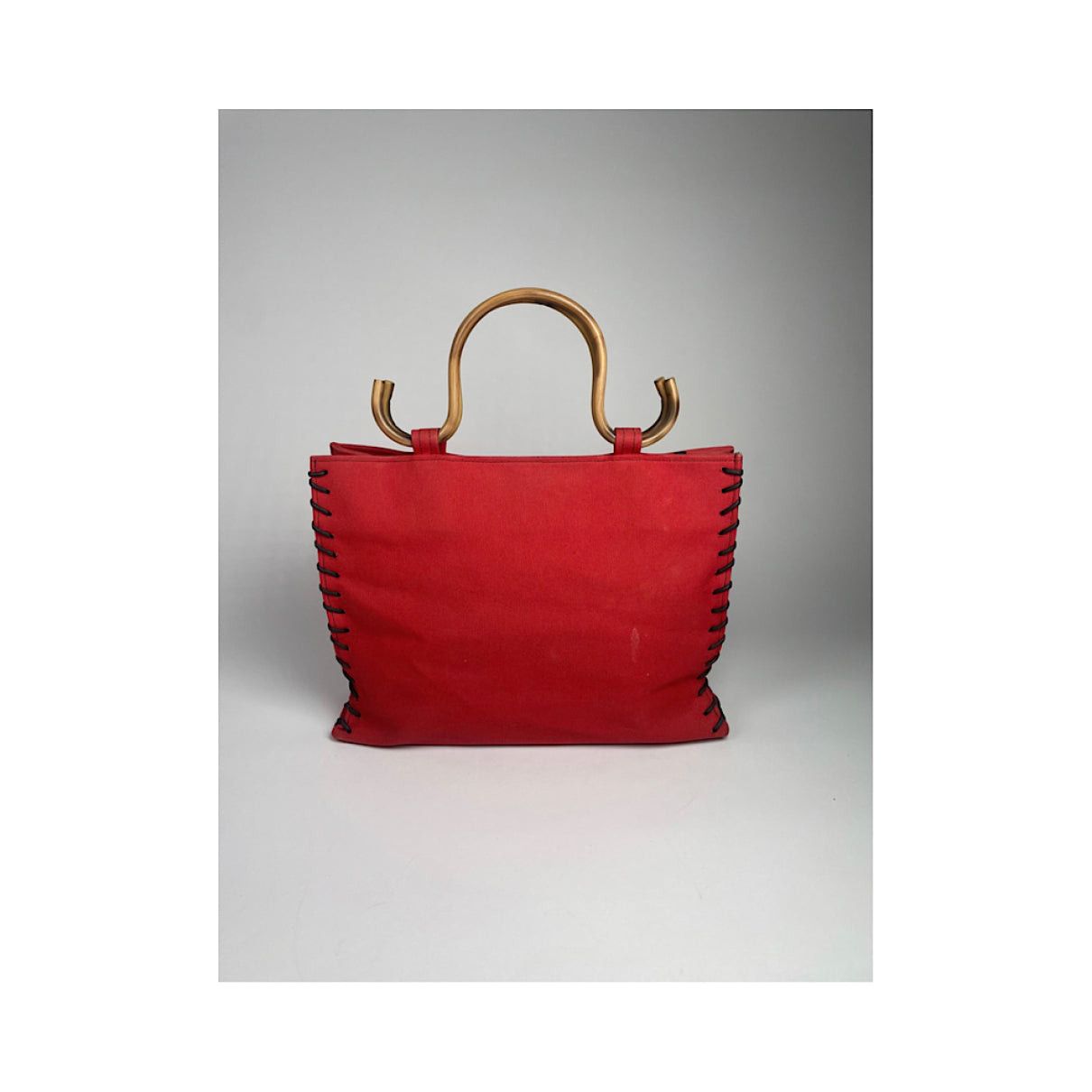 Other Samantha Thavasa Red Cotton Handbag Size ONE SIZE - 2 Thumbnail