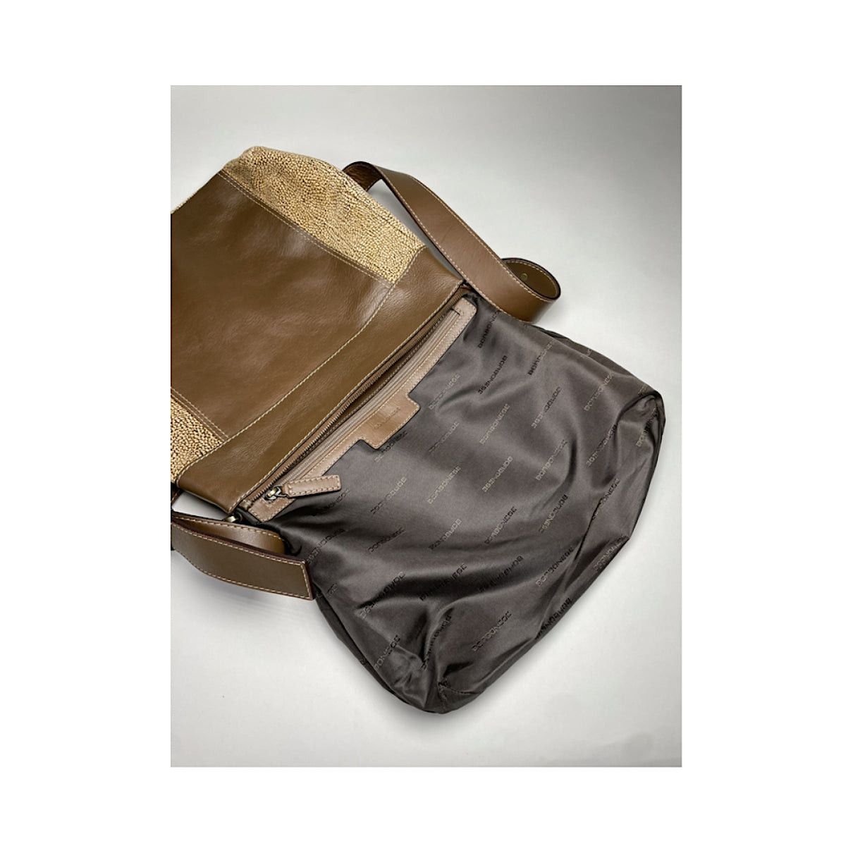 Other BORBONESE Brown Leather Handbag Size ONE SIZE - 3 Thumbnail