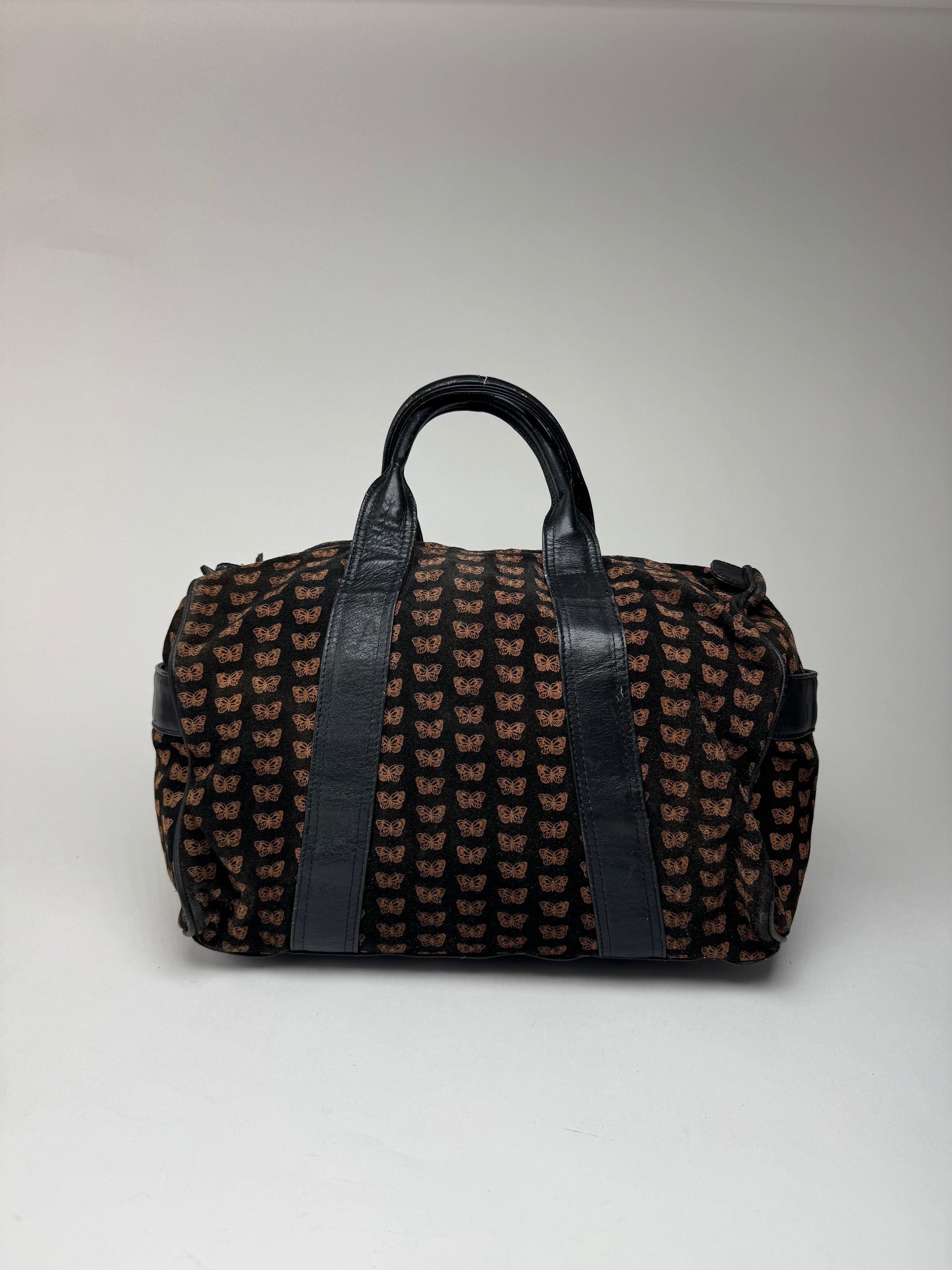 Bottega Veneta Vintage Suede Leather Monogramm Bag black brown Size ONE SIZE - 7 Thumbnail