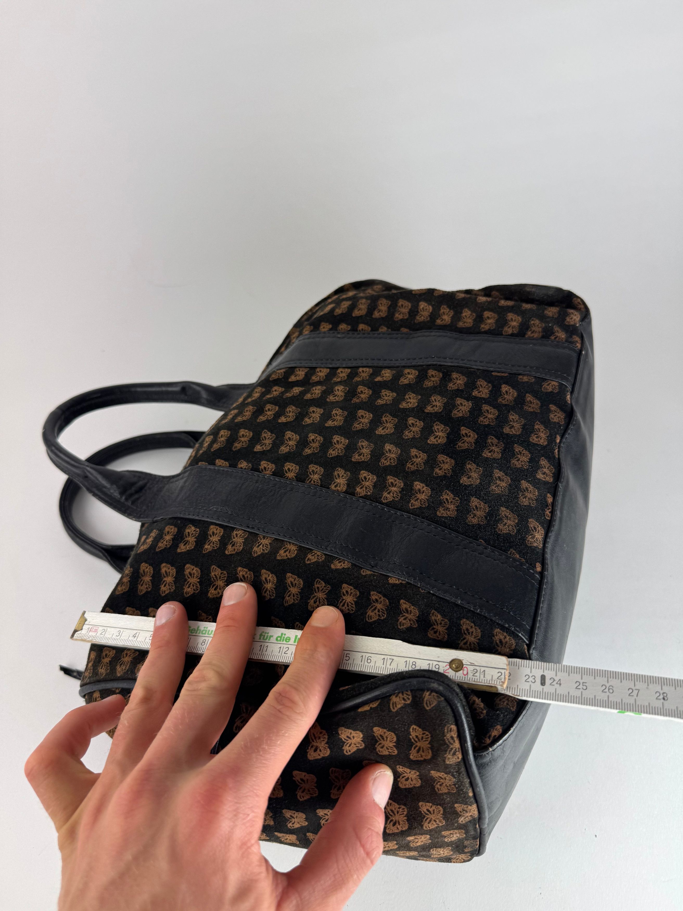 Bottega Veneta Vintage Suede Leather Monogramm Bag black brown Size ONE SIZE - 12 Thumbnail
