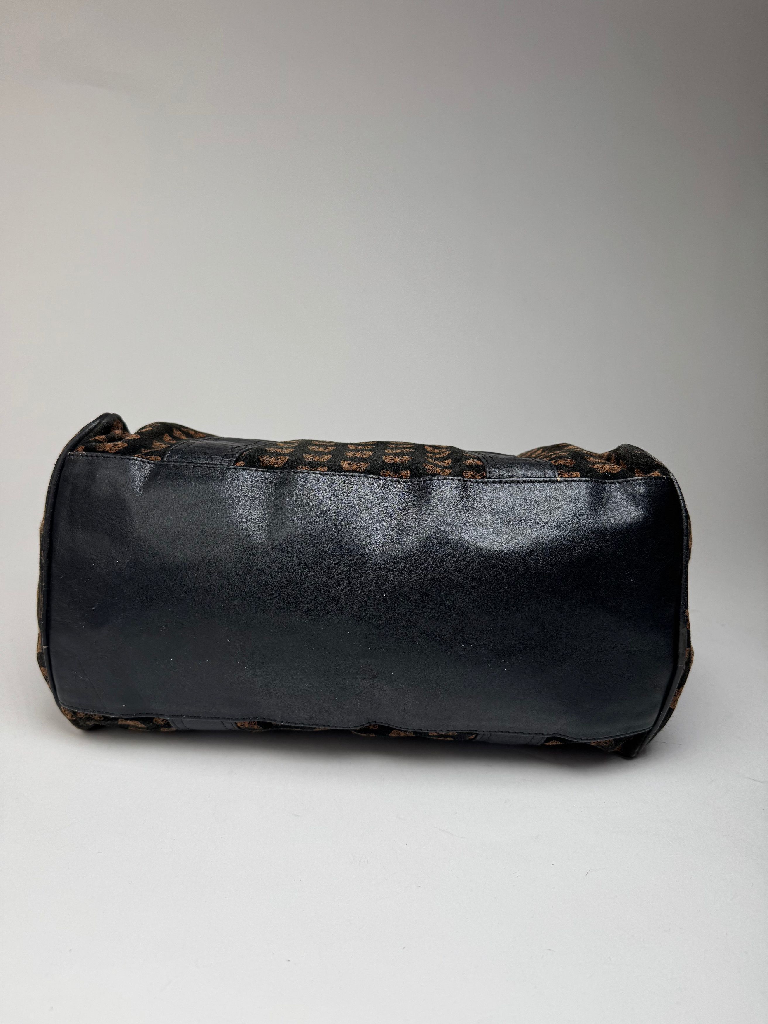 Bottega Veneta Vintage Suede Leather Monogramm Bag black brown Size ONE SIZE - 9 Thumbnail