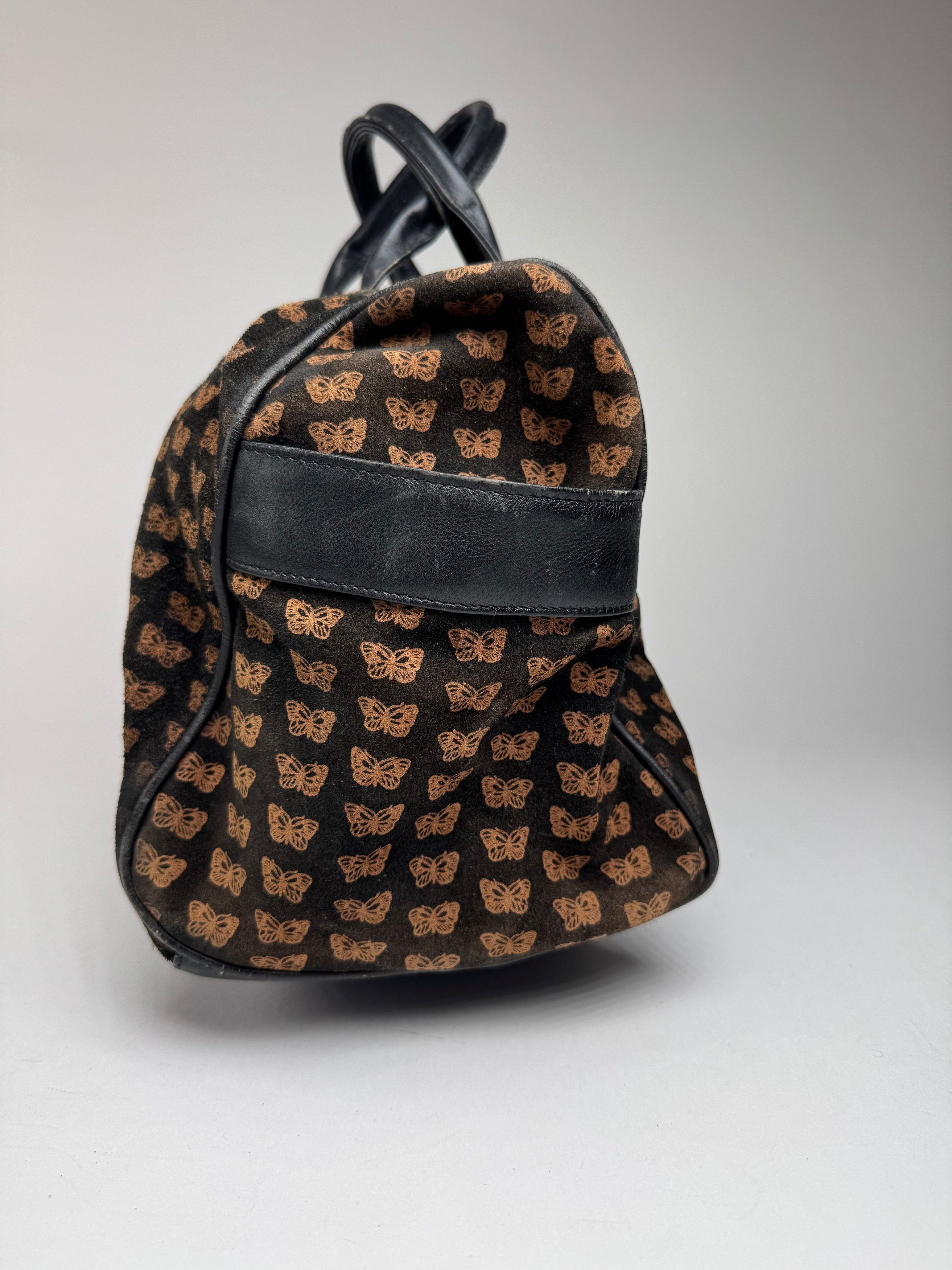 Bottega Veneta Vintage Suede Leather Monogramm Bag black brown Size ONE SIZE - 6 Thumbnail