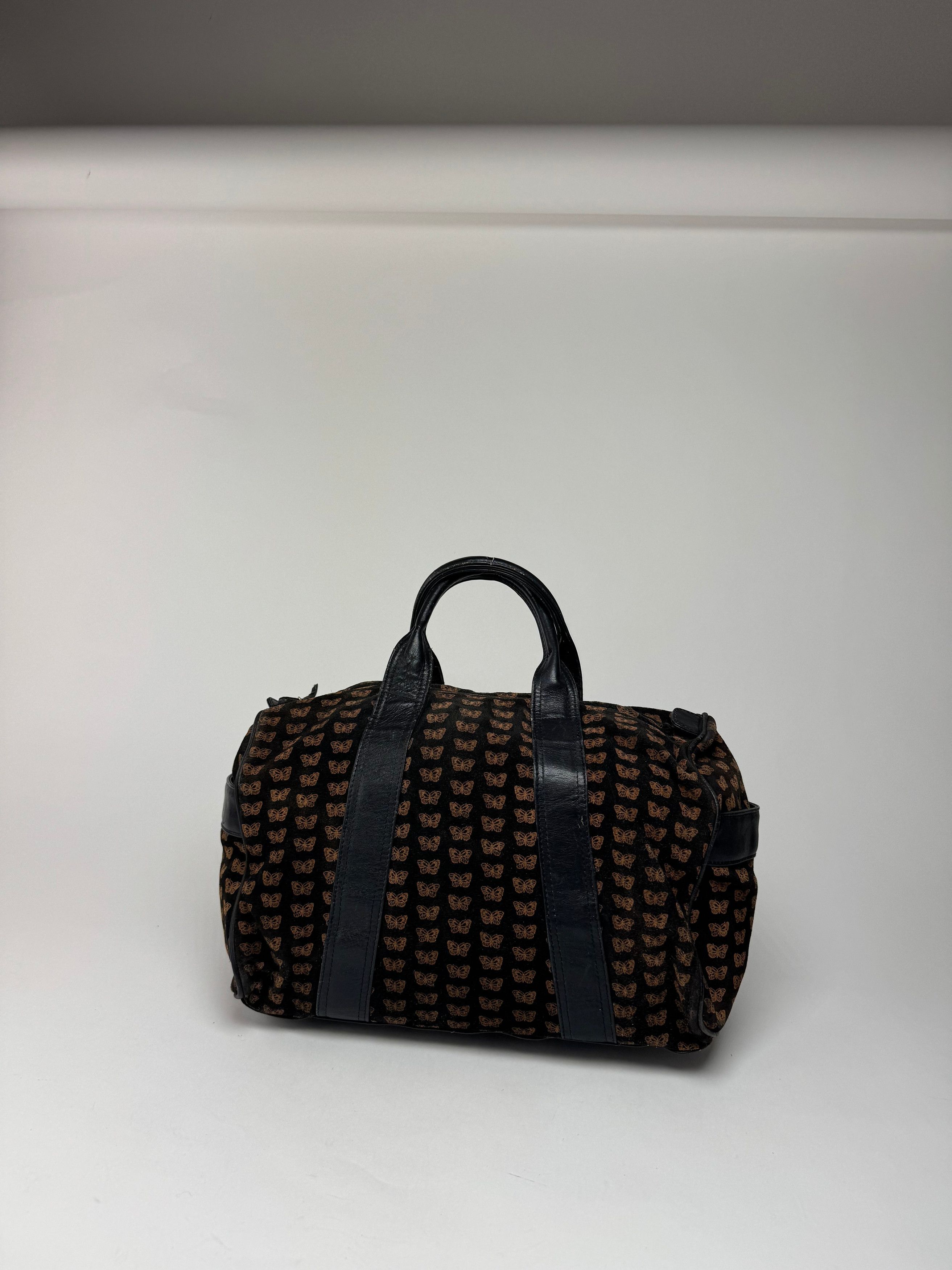 Bottega Veneta Vintage Suede Leather Monogramm Bag black brown Size ONE SIZE - 14 Thumbnail