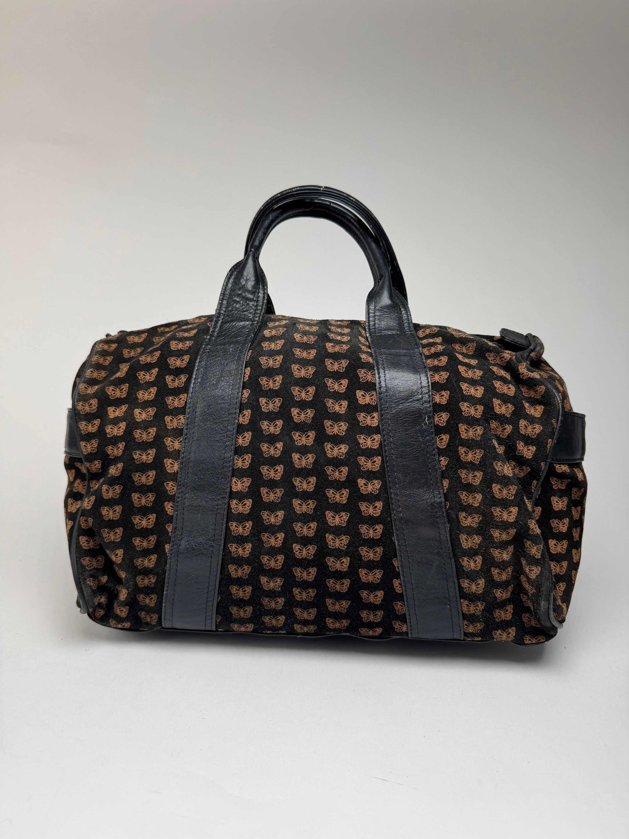Bottega Veneta Vintage Suede Leather Monogramm Bag black brown Size ONE SIZE - 10 Thumbnail