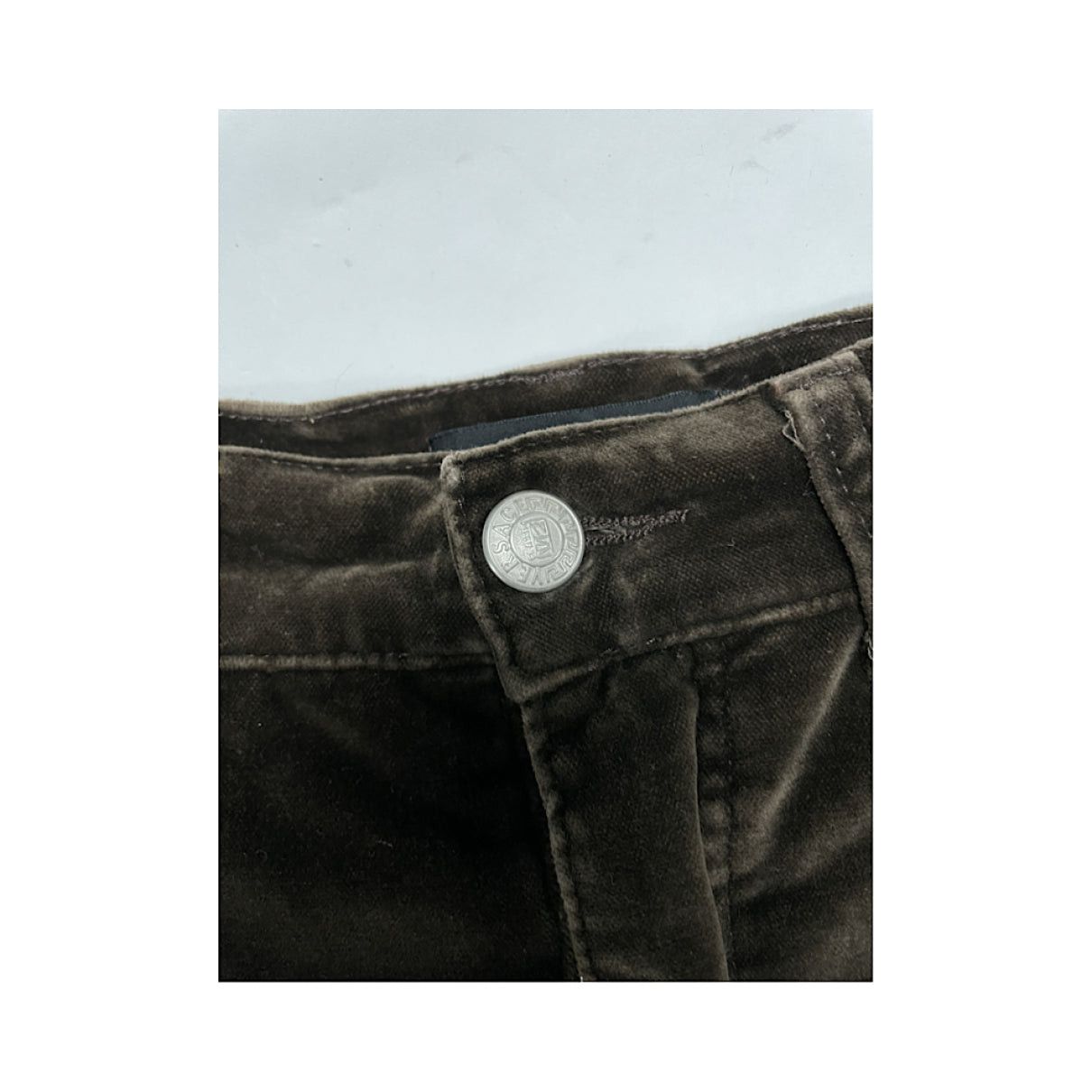 Versace Brown Velvet Trouser Size 27" / US 4 / IT 40 - 5 Thumbnail