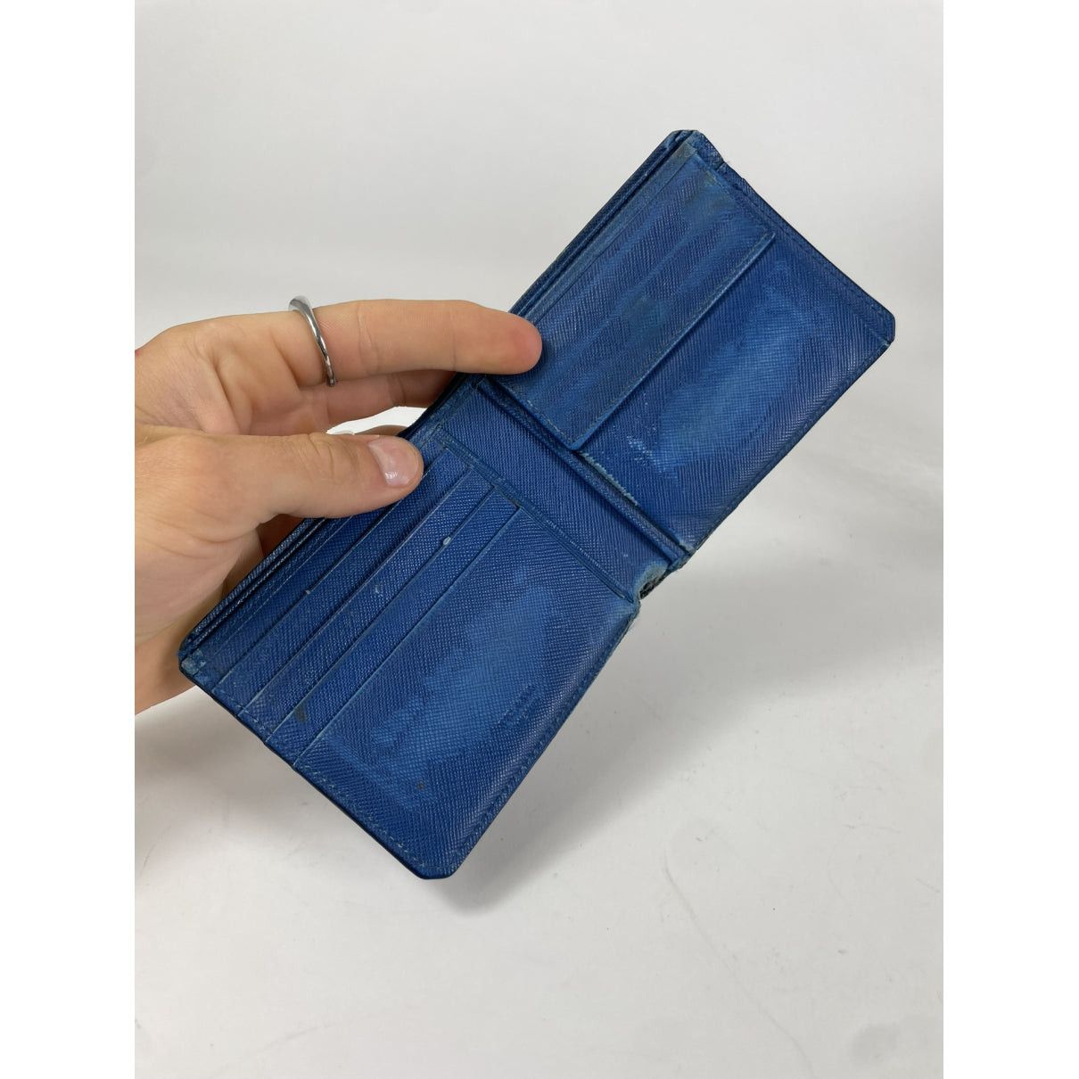 Prada Blue Leather Purse Size ONE SIZE - 4 Thumbnail