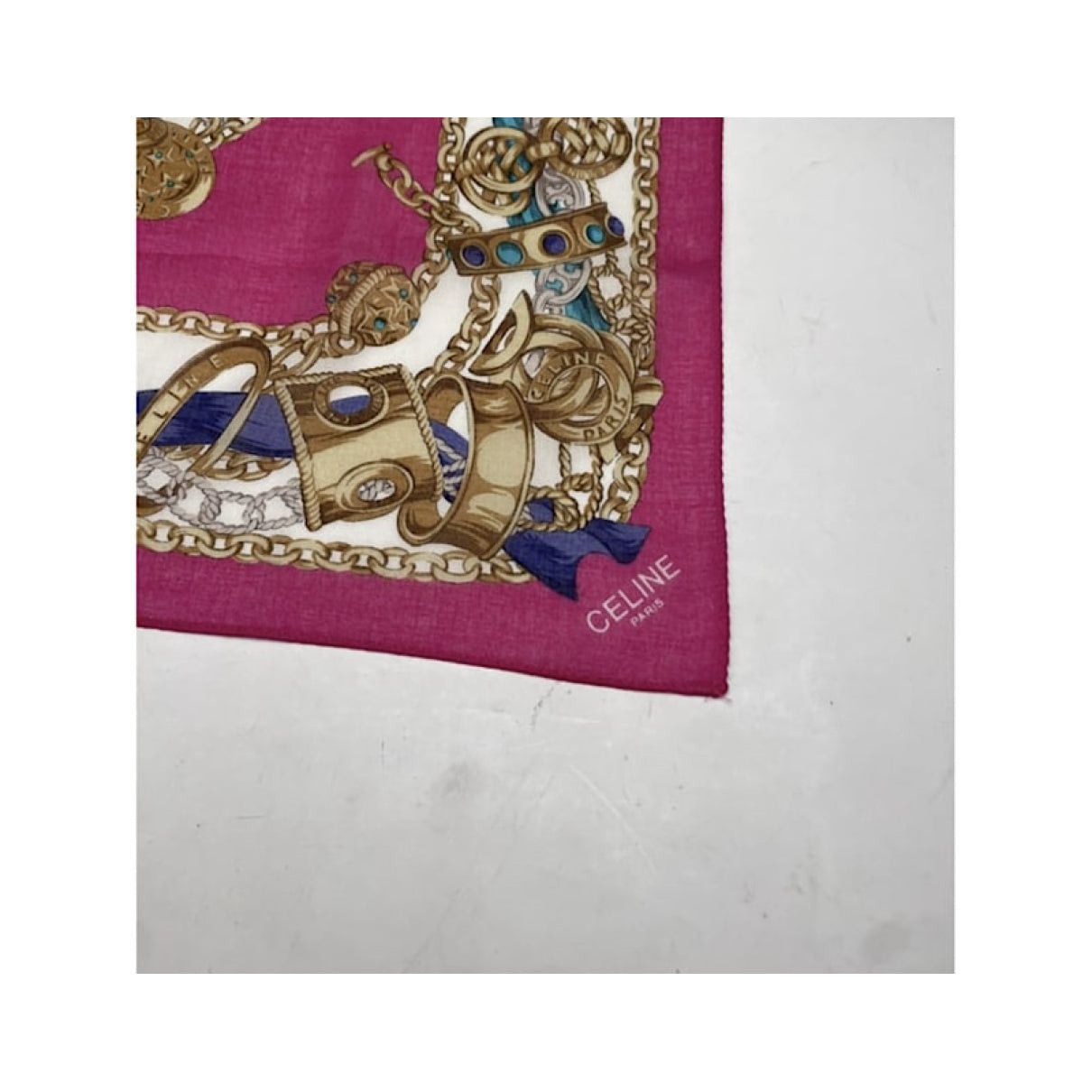 Celine Pink Silk Silk Handkerchief Size ONE SIZE - 2 Thumbnail