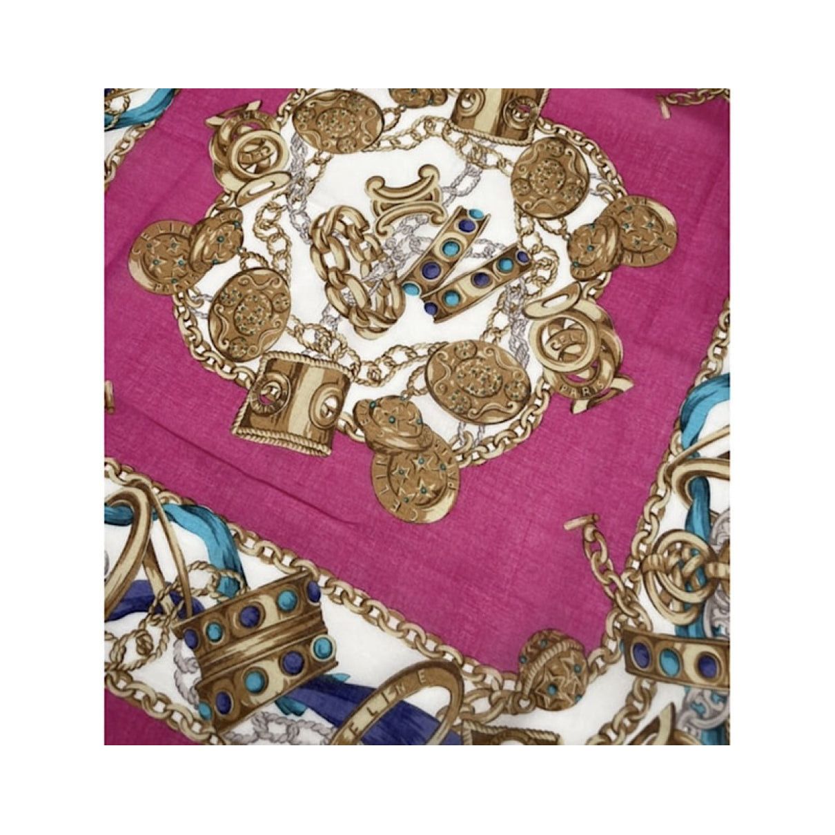 Celine Pink Silk Silk Handkerchief Size ONE SIZE - 3 Thumbnail