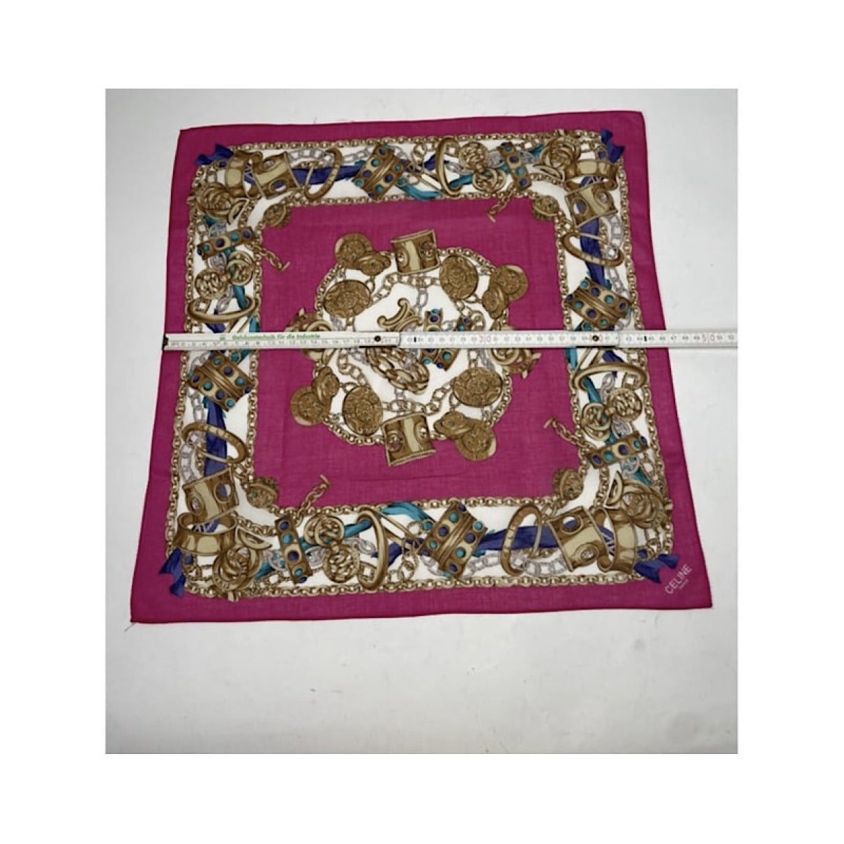 Celine Pink Silk Silk Handkerchief Size ONE SIZE - 5 Thumbnail