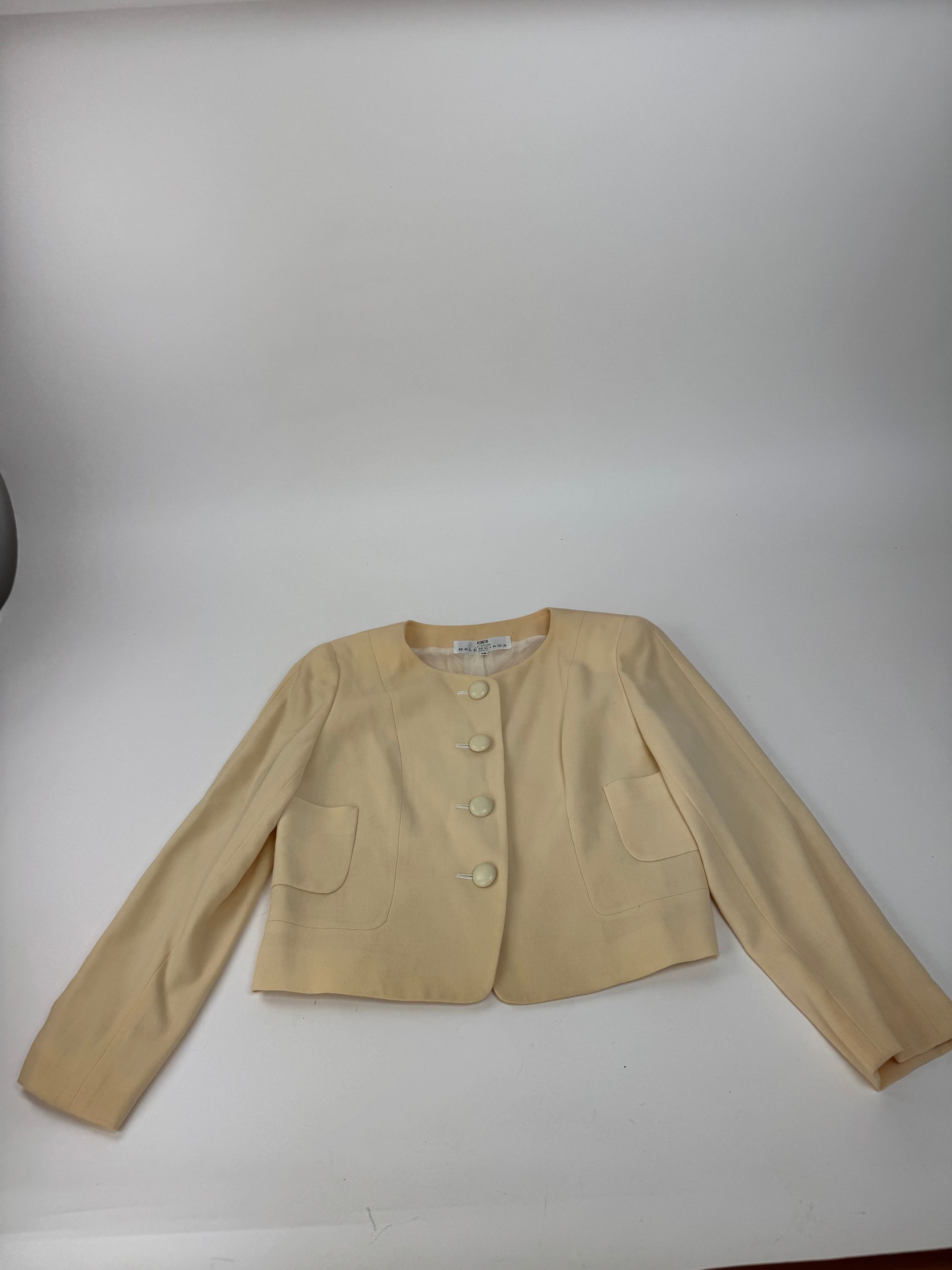 Balenciaga Vintage Silk Jacket beige M Size M / US 6-8 / IT 42-44 - 4 Thumbnail