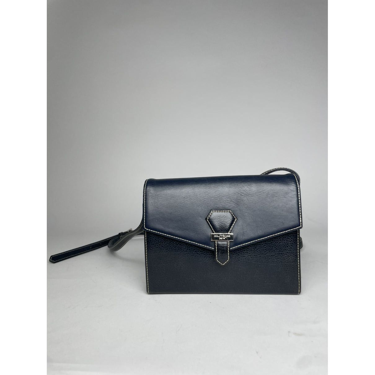 Courreges Courrèges Navy Leather Handbag Size ONE SIZE - 4 Thumbnail
