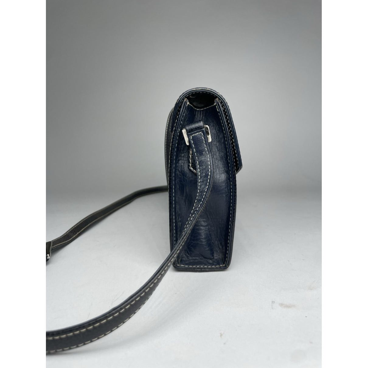 Courreges Courrèges Navy Leather Handbag Size ONE SIZE - 5 Thumbnail