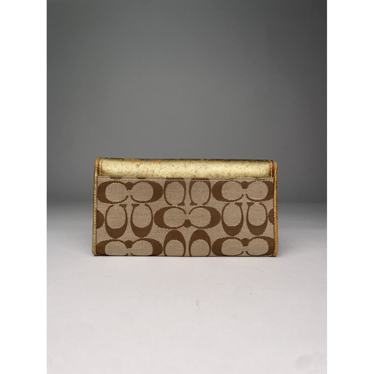 Coach Gold Leather Wallet Size ONE SIZE - 2 Thumbnail