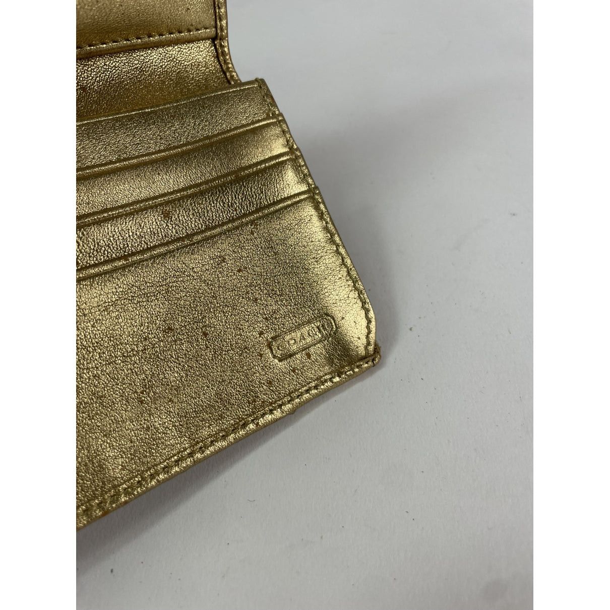 Coach Gold Leather Wallet Size ONE SIZE - 5 Thumbnail