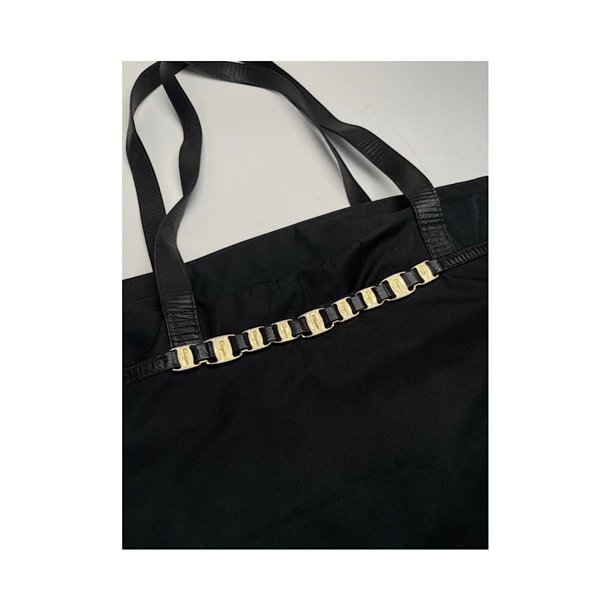 Salvatore Ferragamo Wanda Black Polyester Handbag Size ONE SIZE - 3 Thumbnail