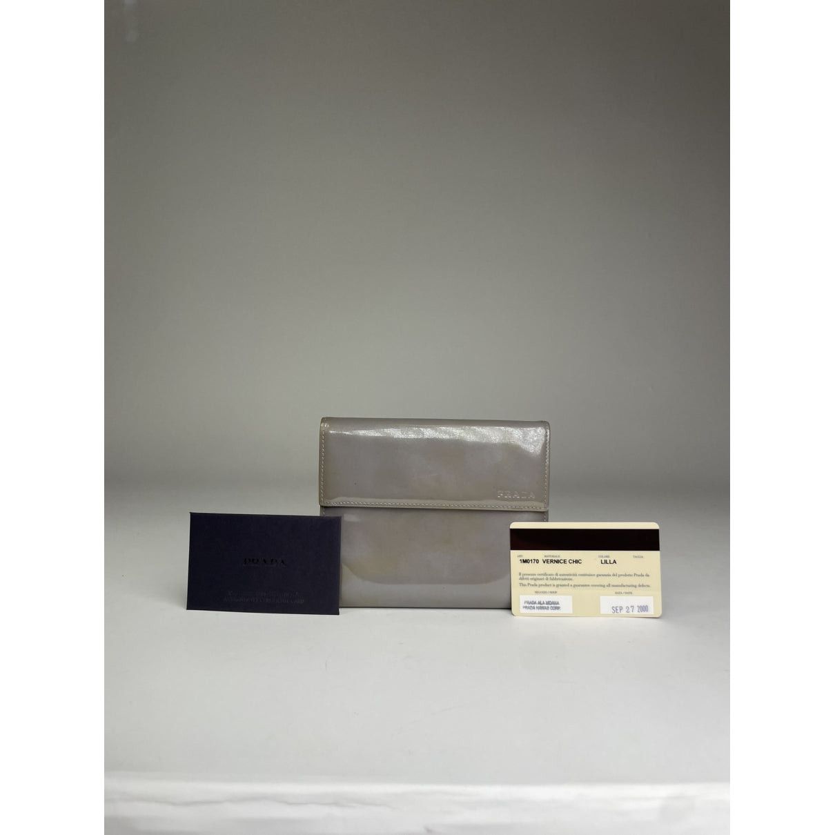 Prada Grey Patent Leather Wallet Size ONE SIZE - 5 Thumbnail