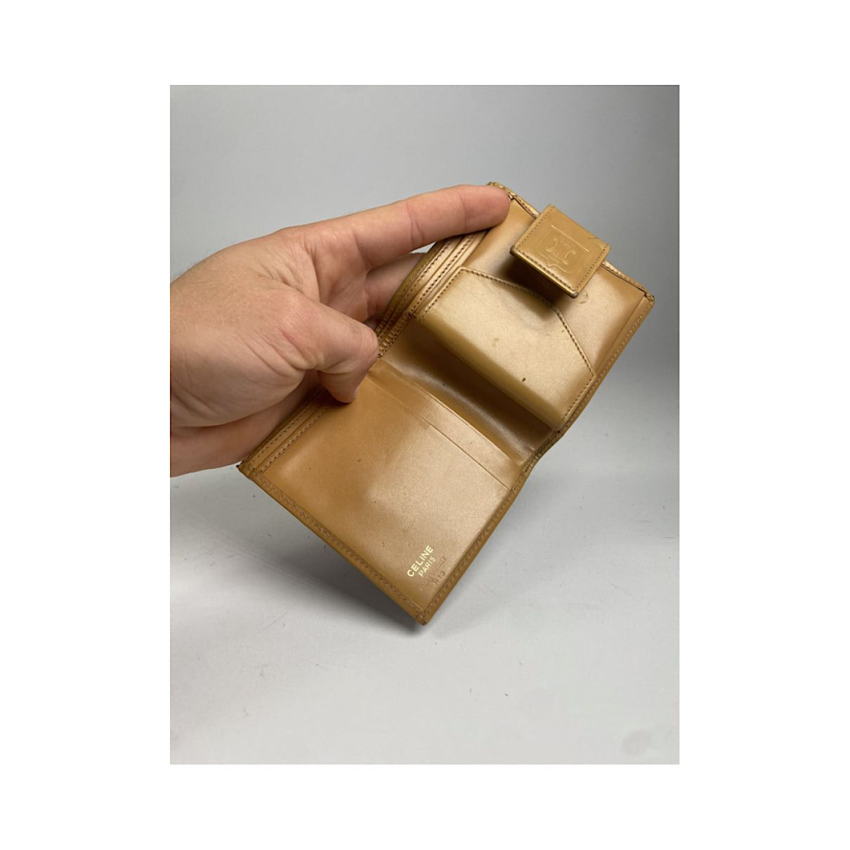 Celine Triomphe Brown Leather Wallet Size ONE SIZE - 3 Thumbnail