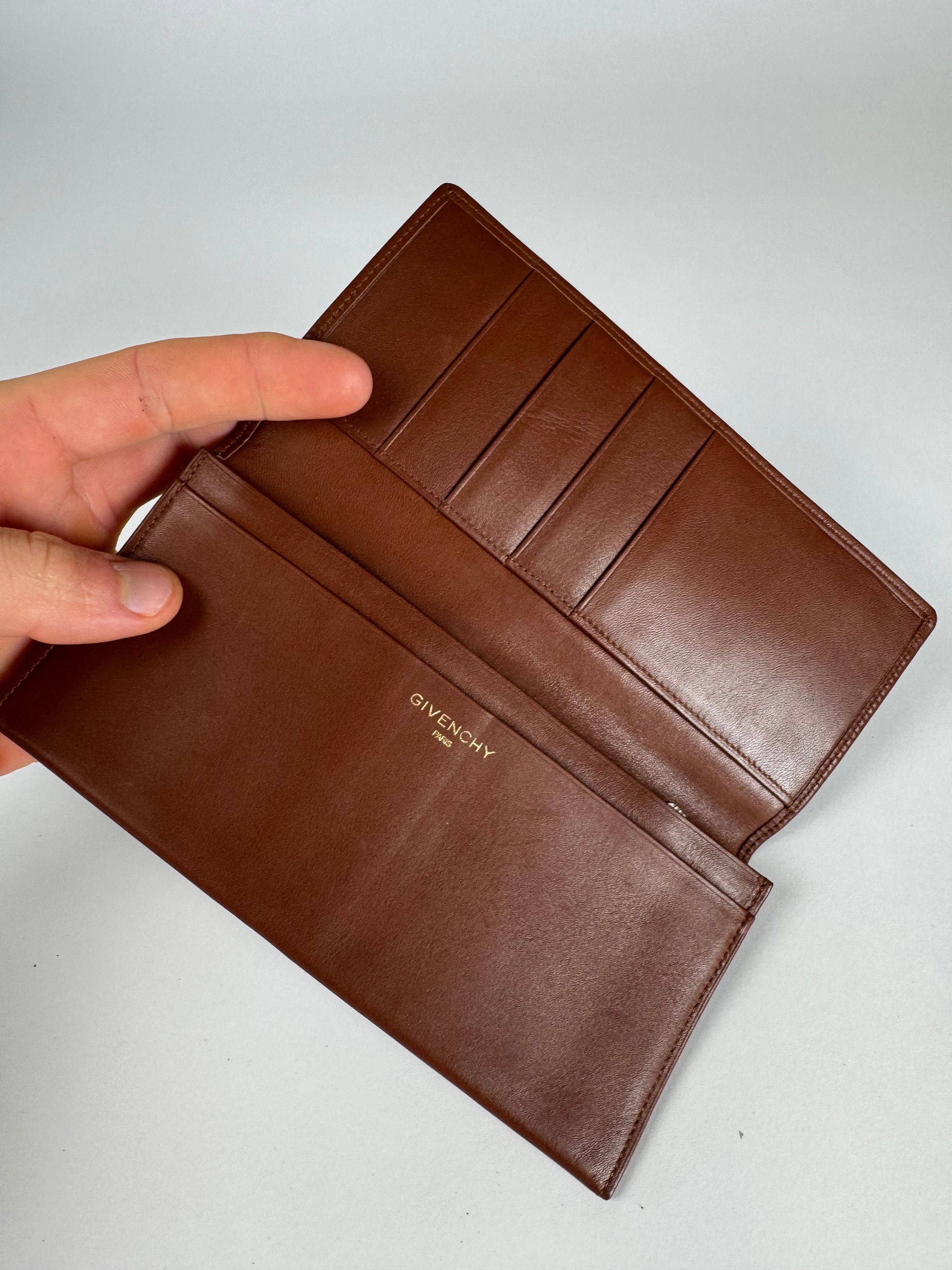 Givenchy Vintage Leather card holder / ID Holder Brown Size ONE SIZE - 3 Thumbnail