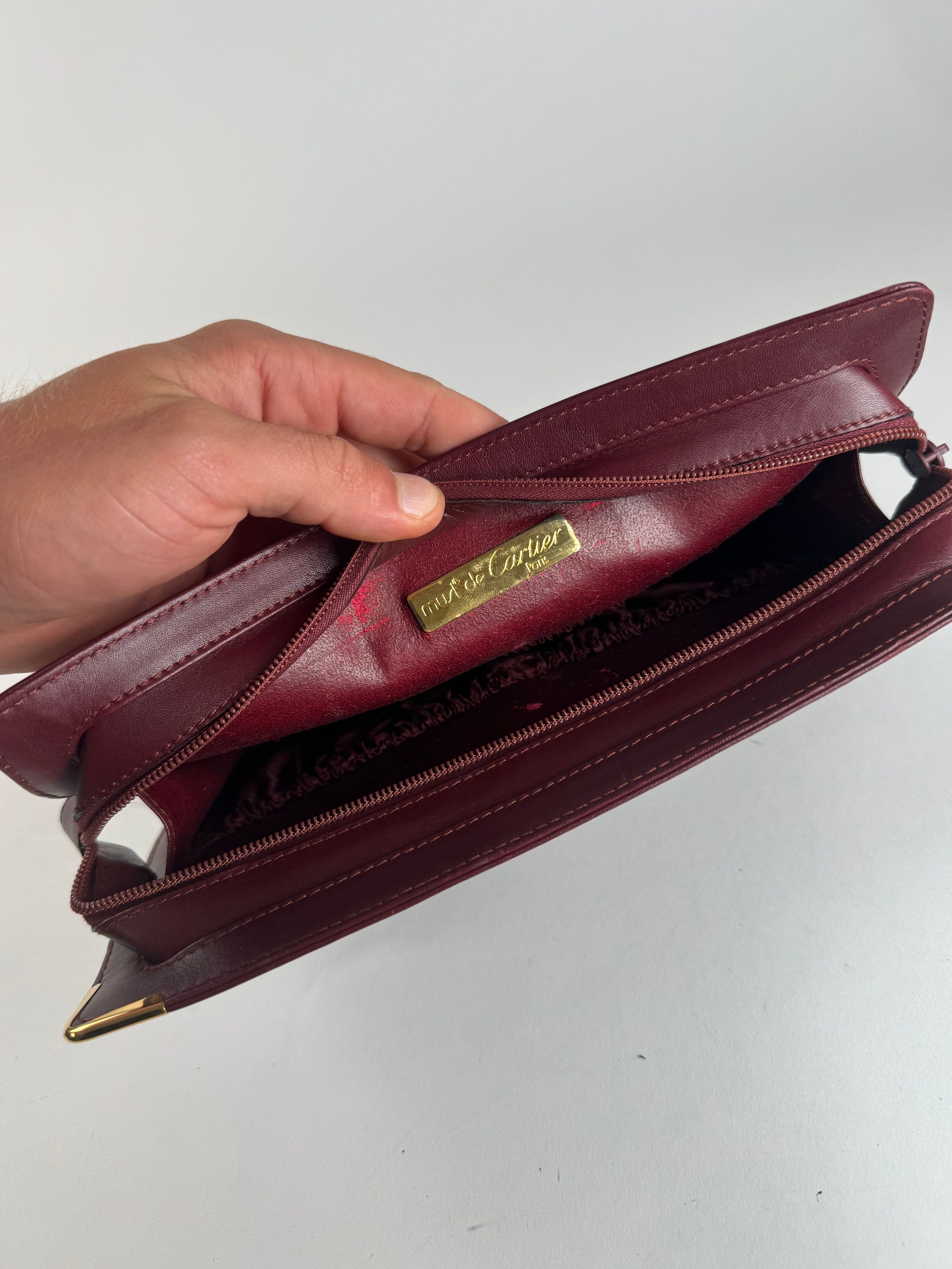 Cartier Vintage leather clutch burgundy Size ONE SIZE - 8 Thumbnail