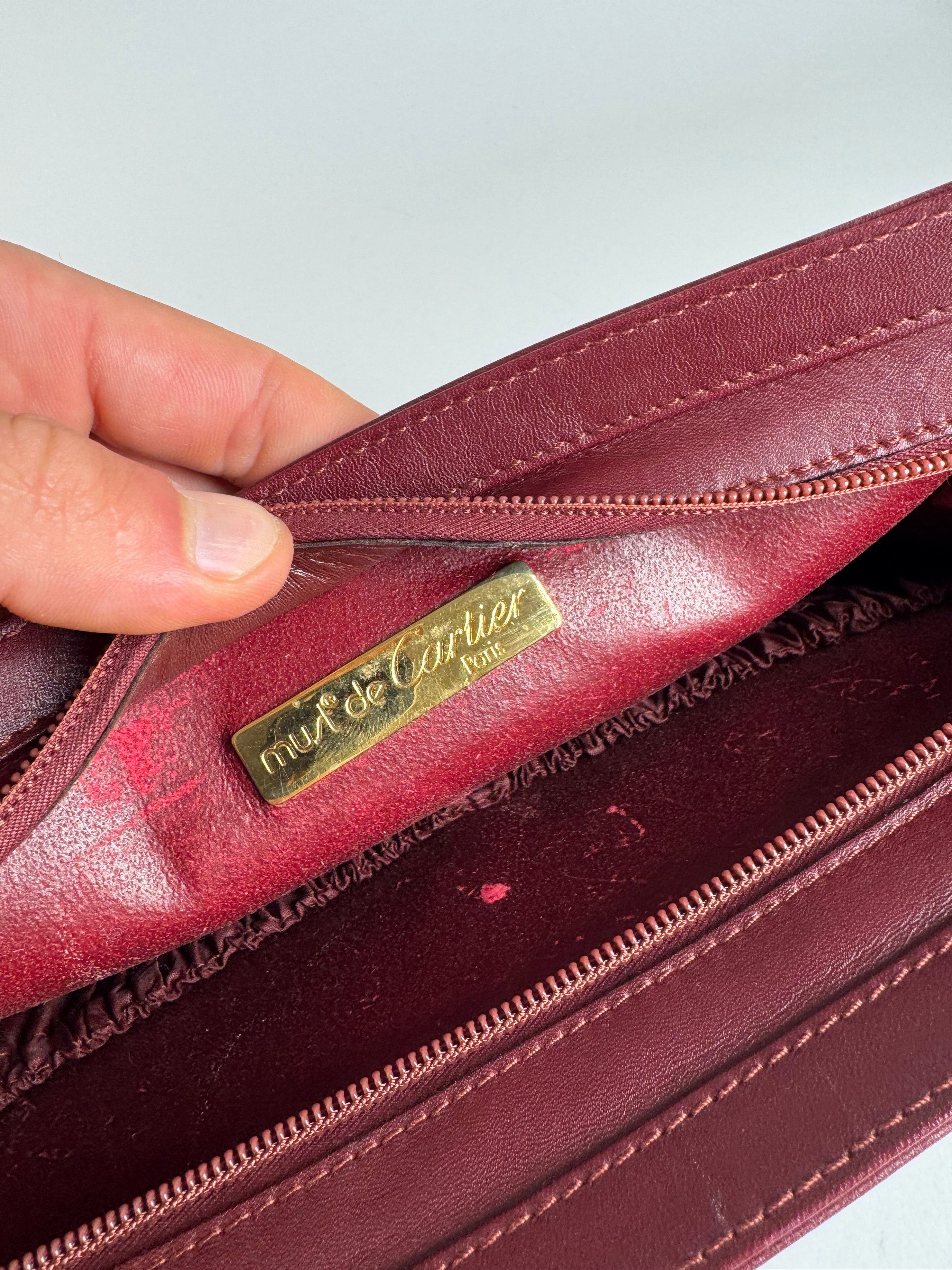 Cartier Vintage leather clutch burgundy Size ONE SIZE - 10 Thumbnail