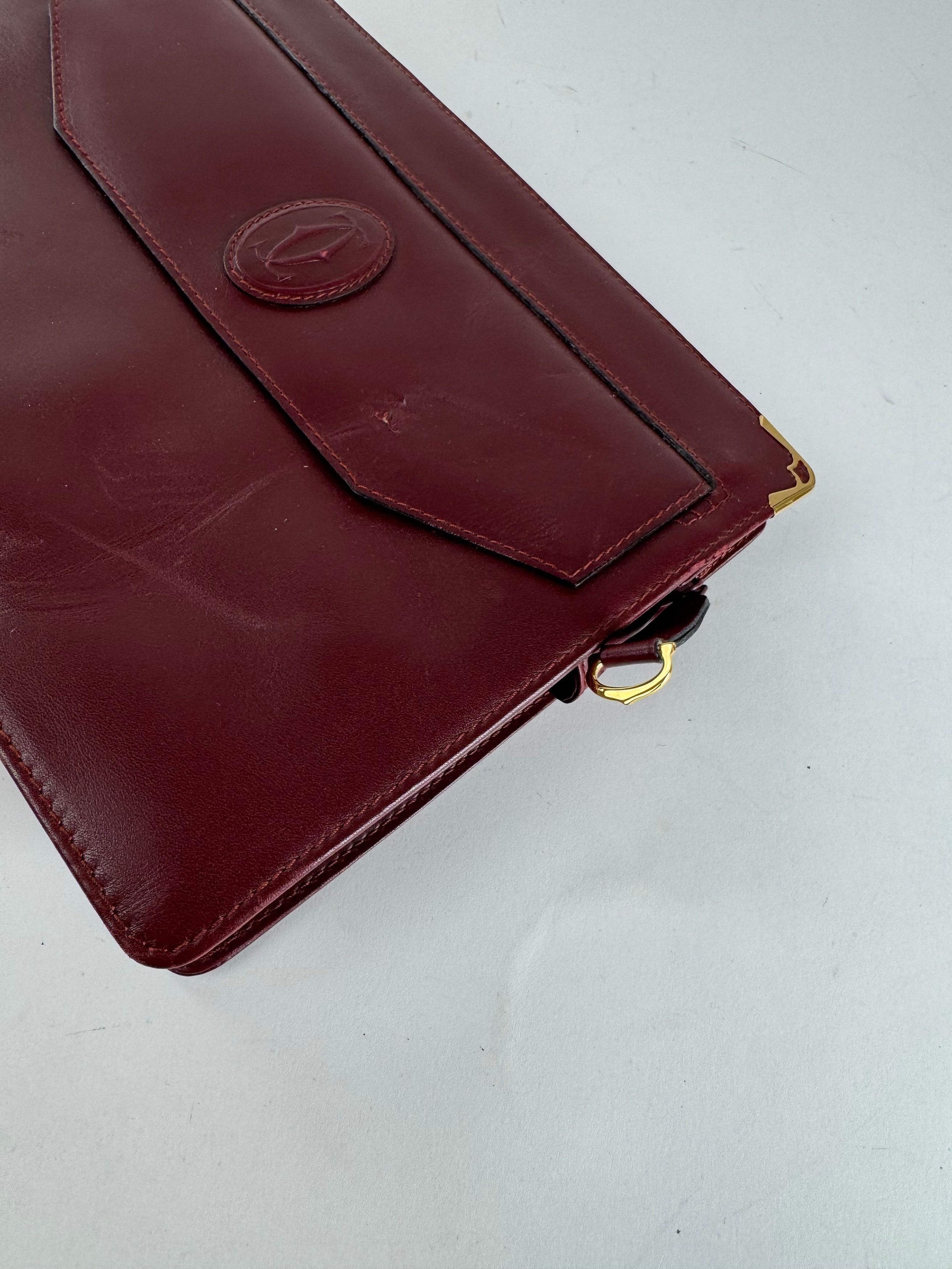Cartier Vintage leather clutch burgundy Size ONE SIZE - 7 Thumbnail