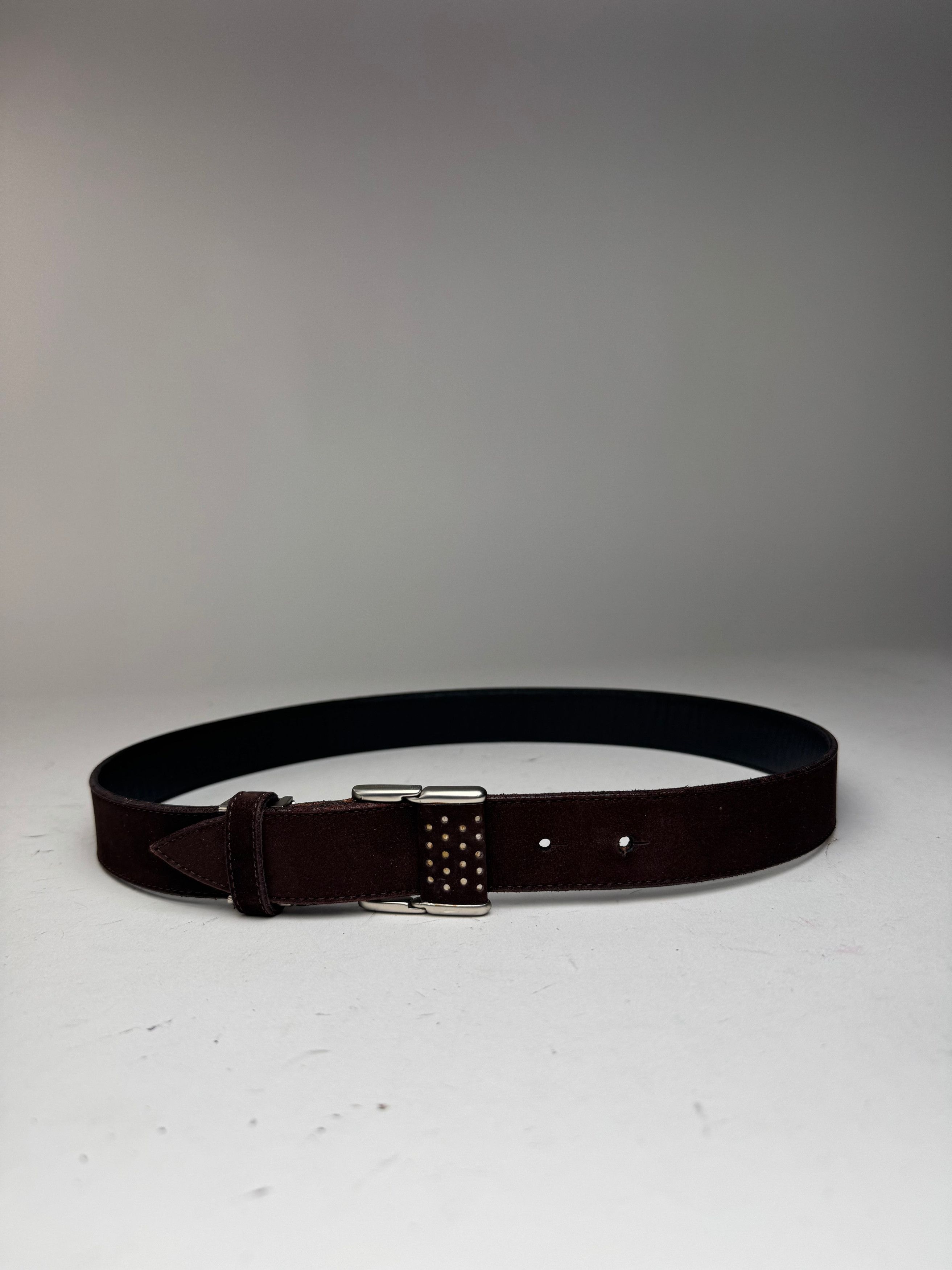 Issey Miyake Vintage Suede Belt Brown Size ONE SIZE - 11 Thumbnail