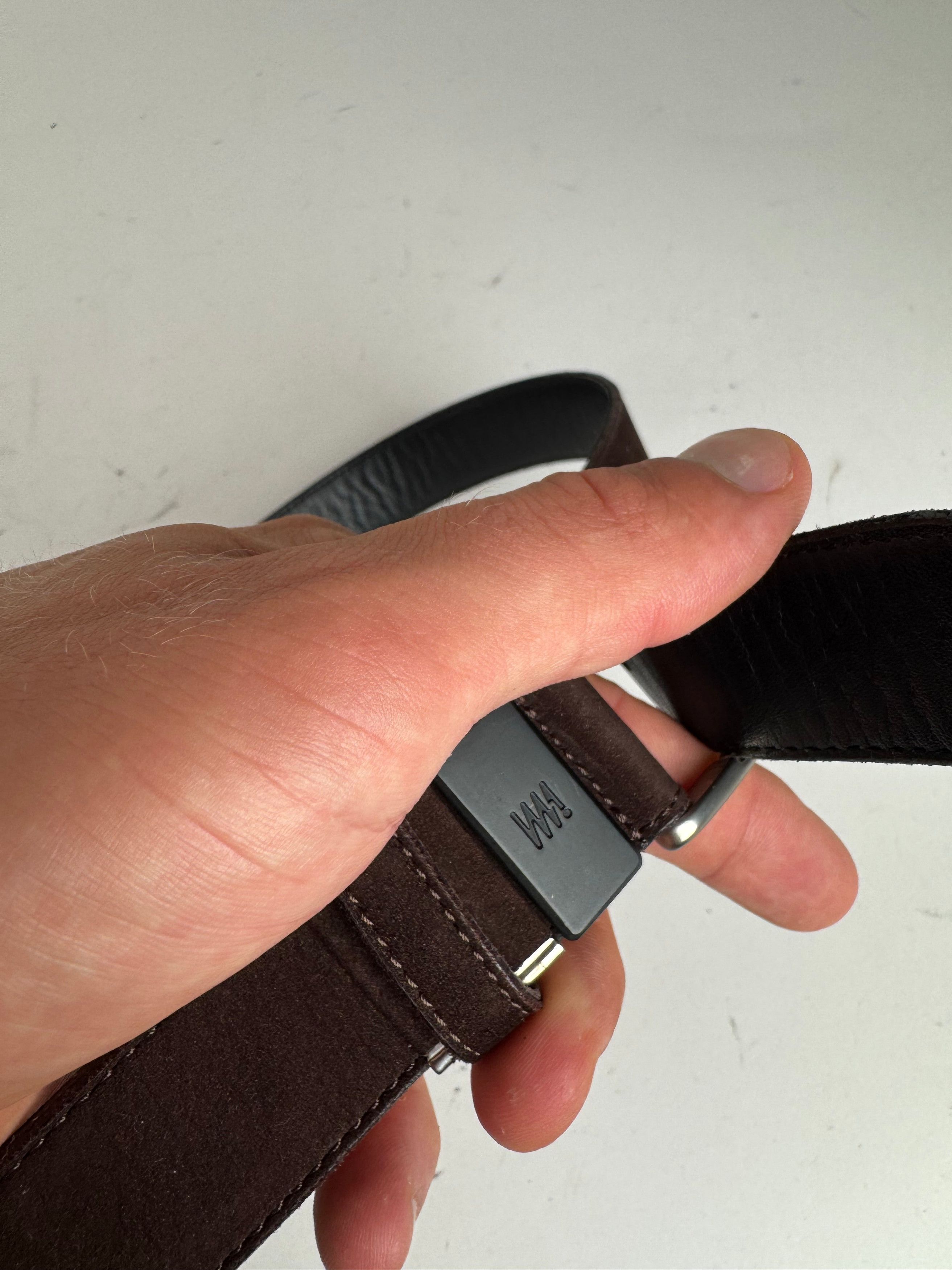 Issey Miyake Vintage Suede Belt Brown Size ONE SIZE - 3 Thumbnail
