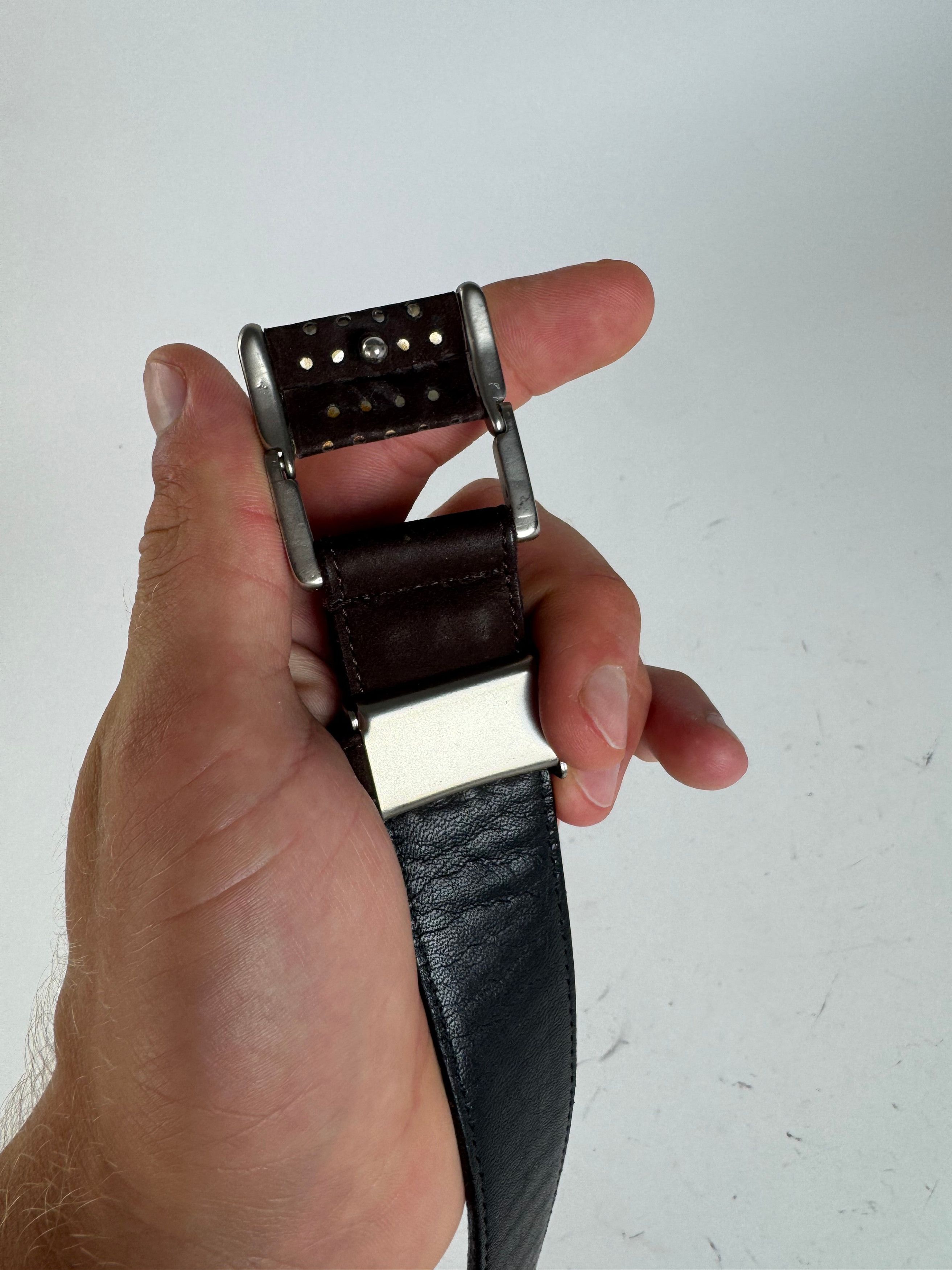 Issey Miyake Vintage Suede Belt Brown Size ONE SIZE - 4 Thumbnail
