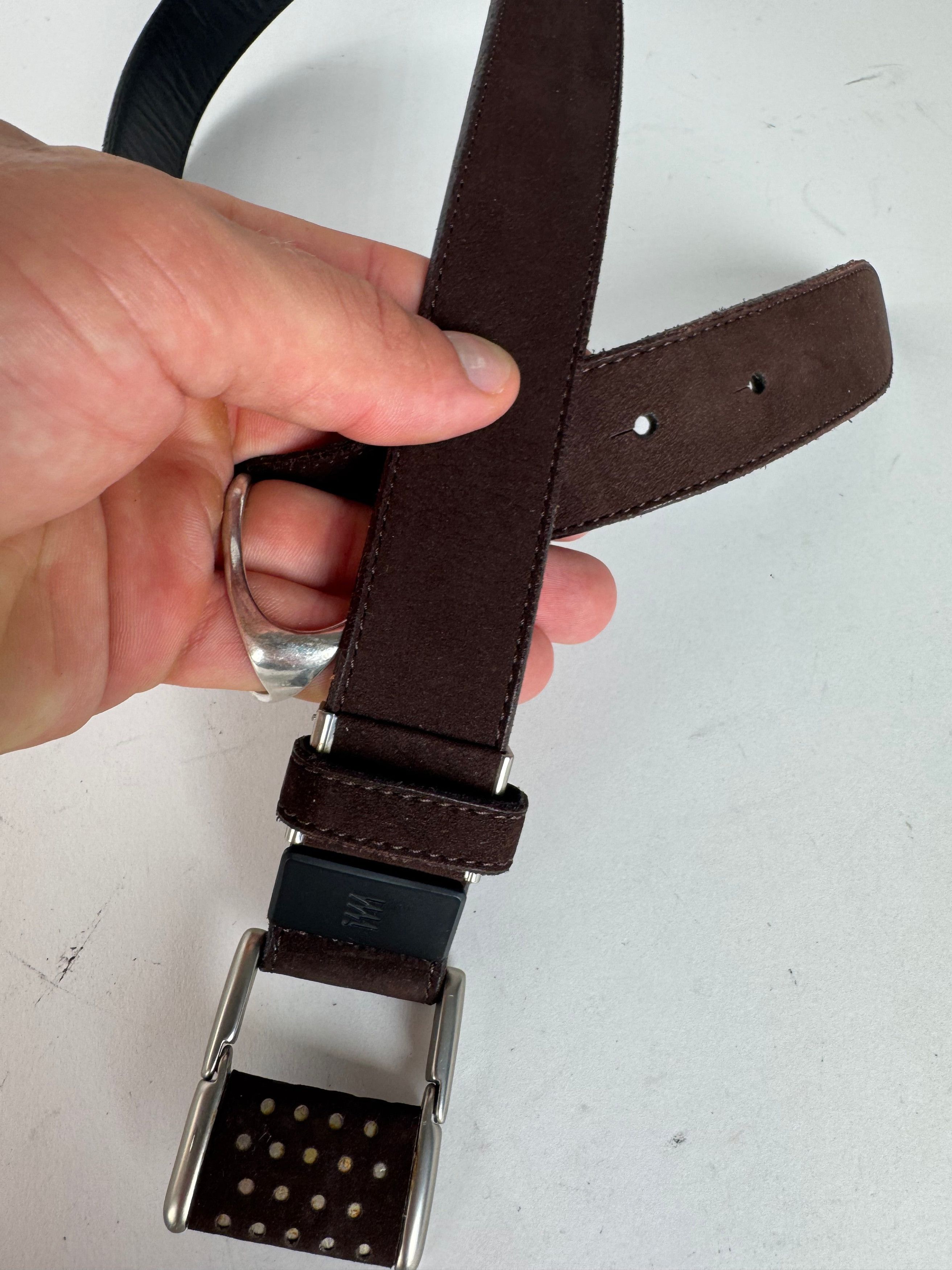 Issey Miyake Vintage Suede Belt Brown Size ONE SIZE - 10 Thumbnail