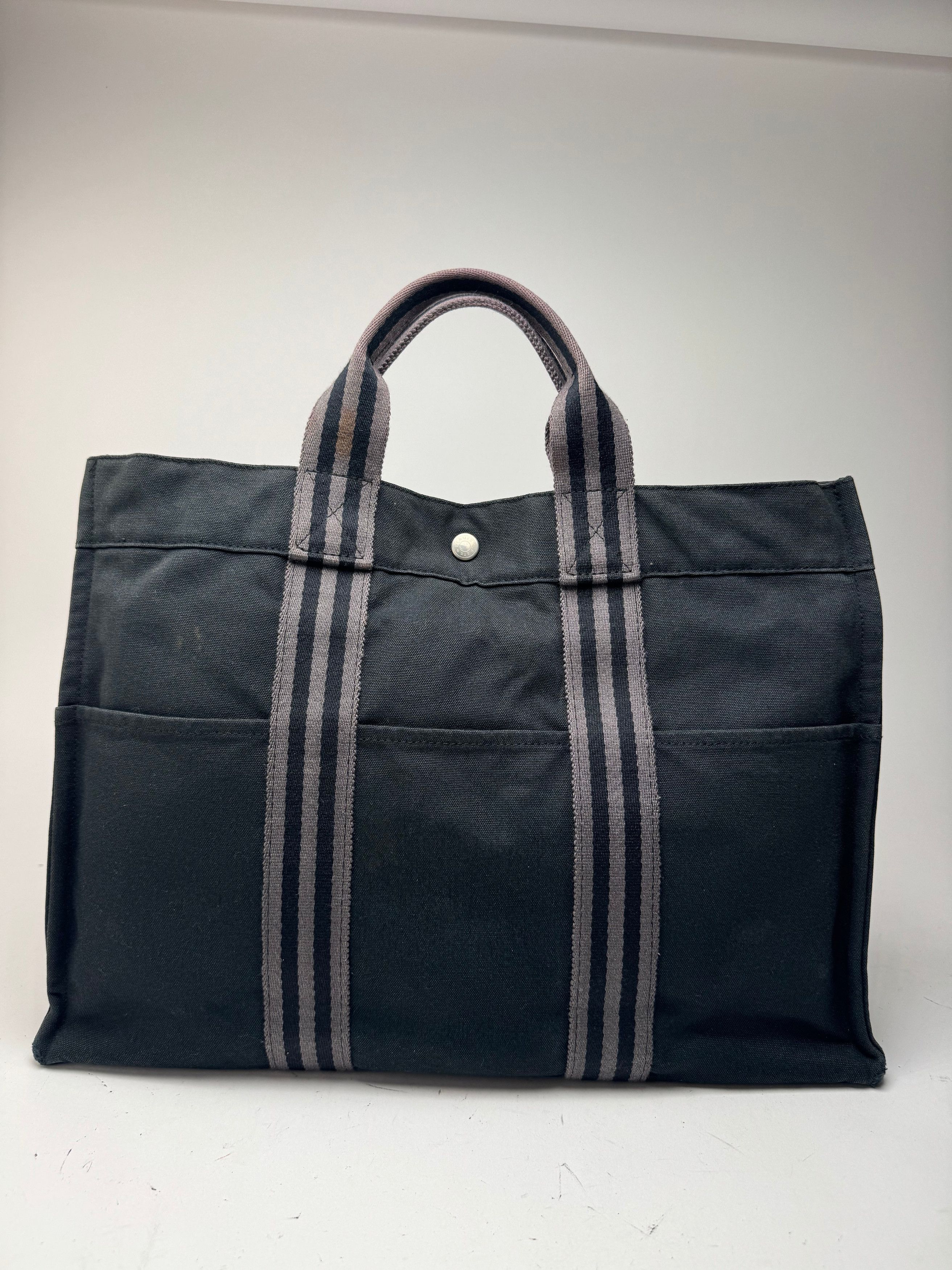 Other Vintage Hermes Canvas Shopper Bag Black Size ONE SIZE - 15 Thumbnail