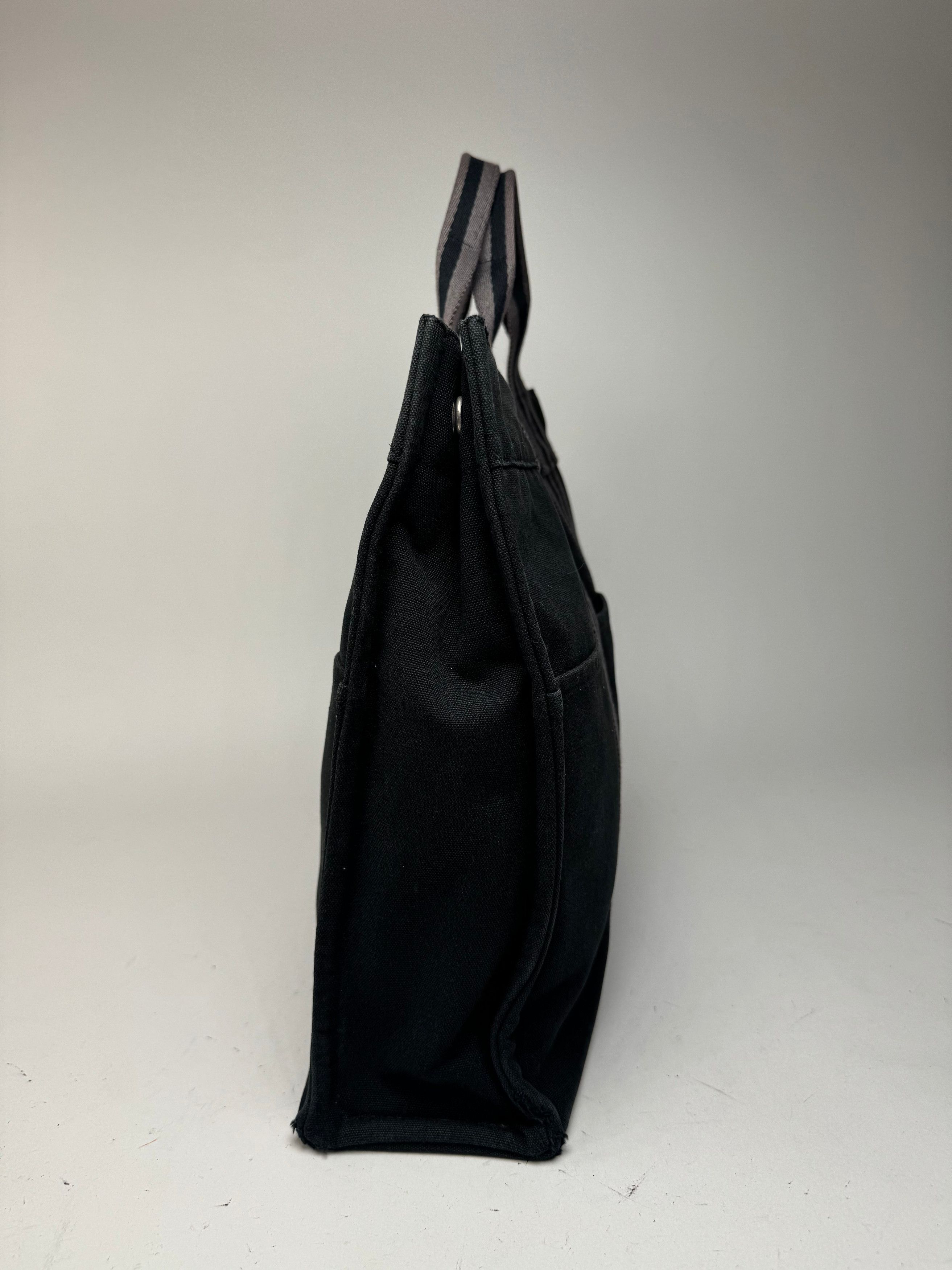 Other Vintage Hermes Canvas Shopper Bag Black Size ONE SIZE - 10 Thumbnail