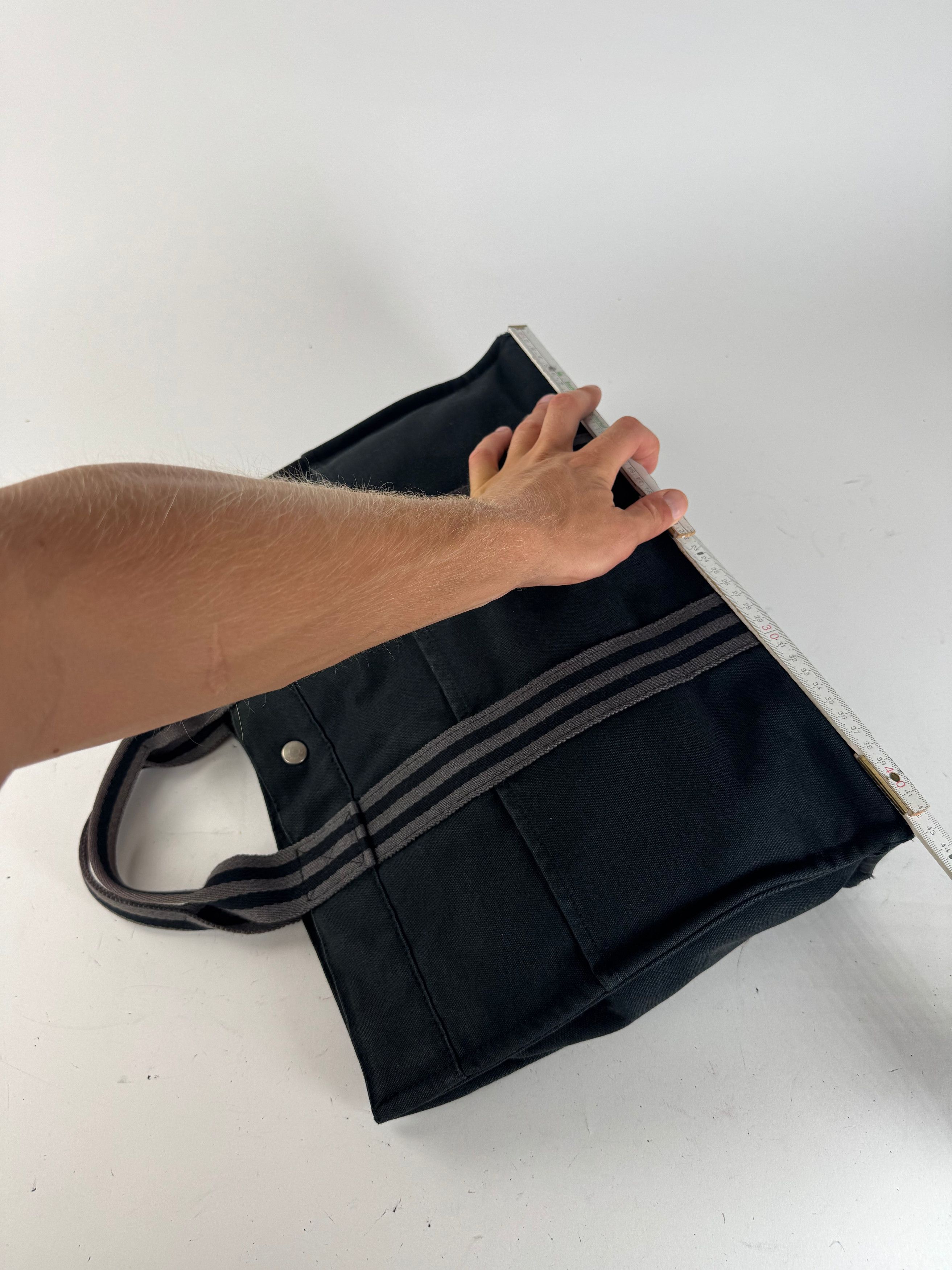 Other Vintage Hermes Canvas Shopper Bag Black Size ONE SIZE - 13 Thumbnail