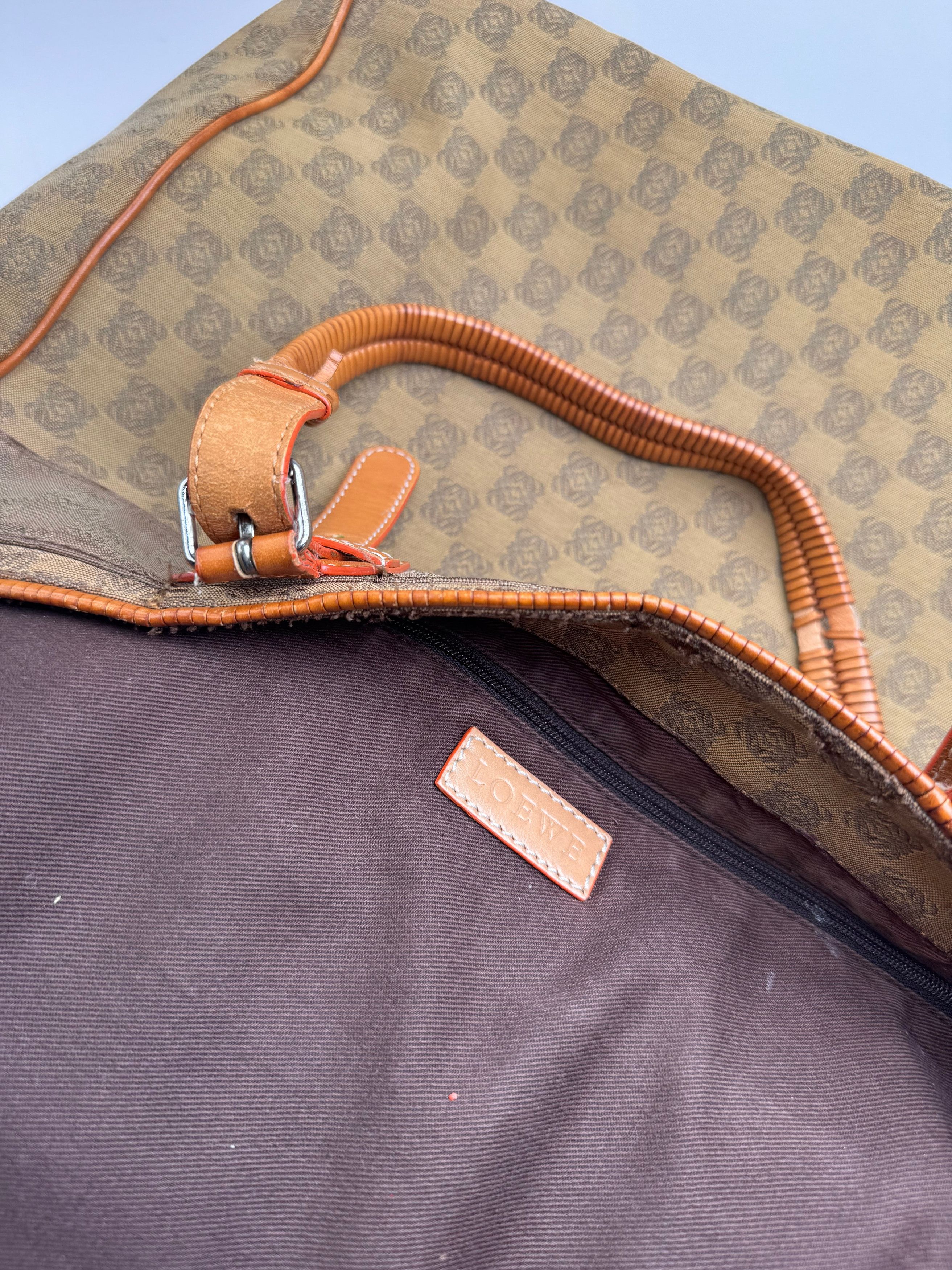Loewe Vintage Anagram Monogramm Shopper Brown Green Size ONE SIZE - 5 Thumbnail