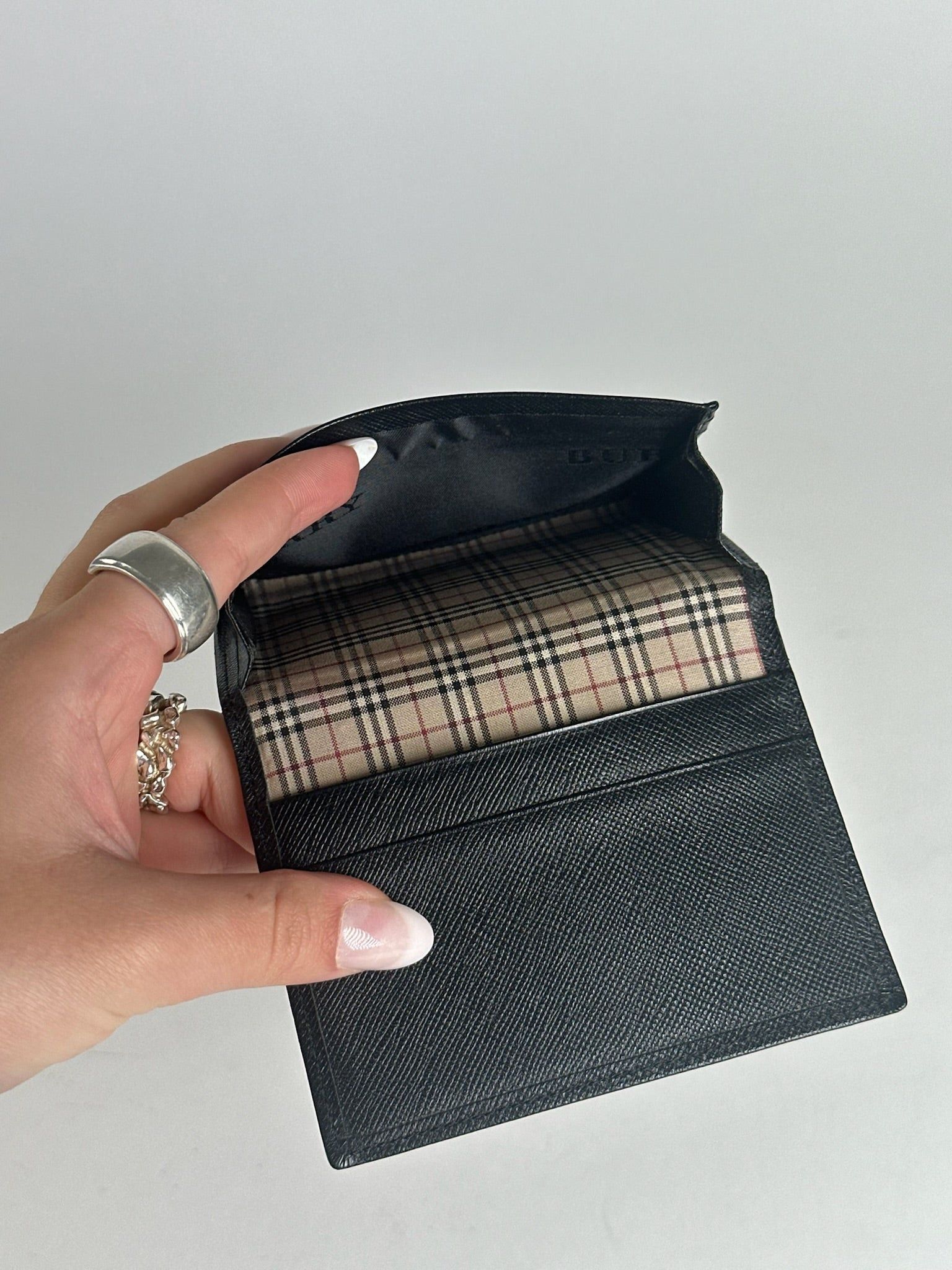 Vintage Leather Card Holder black