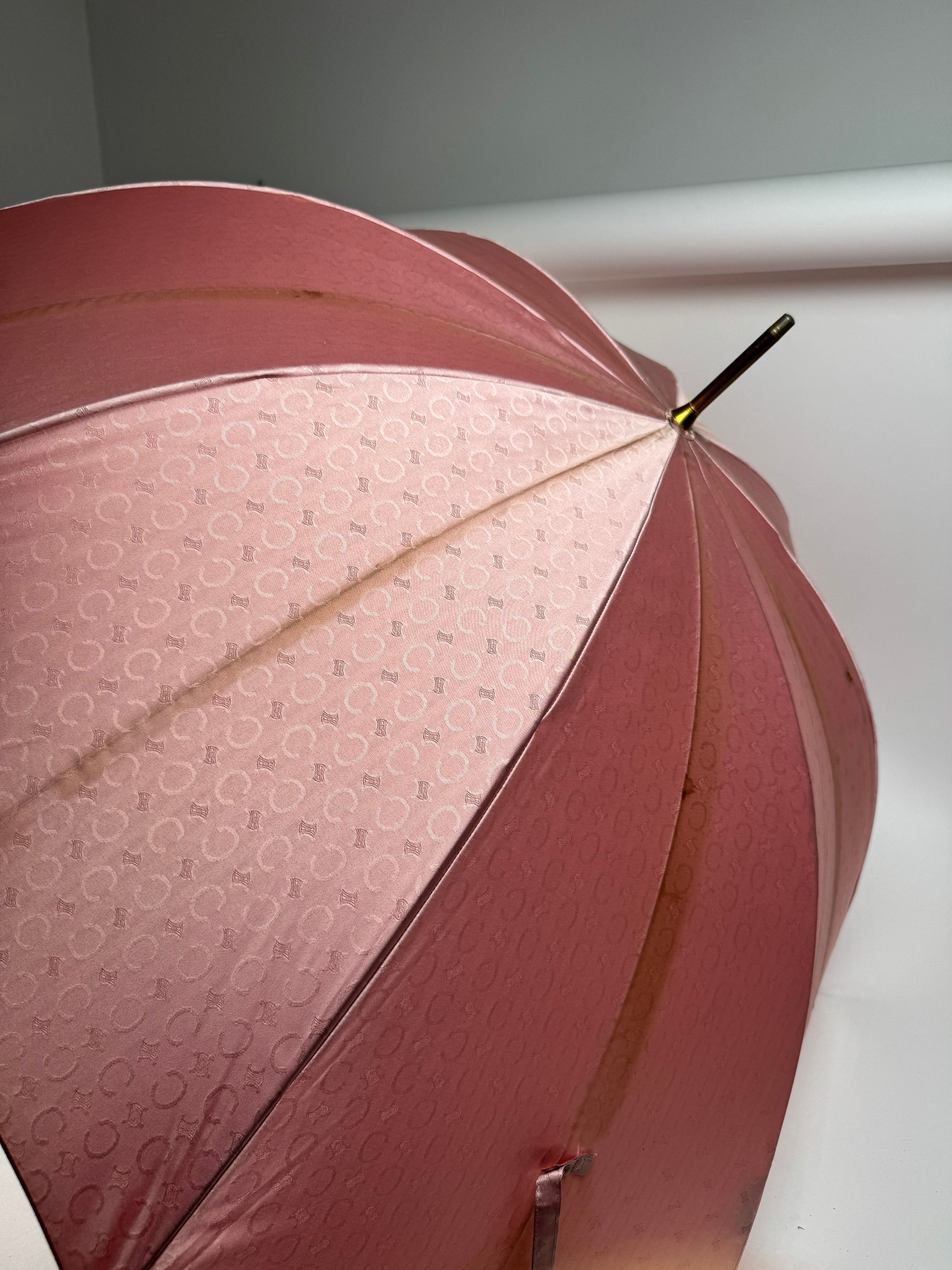 Celine Vintage Paris Monogram Umbrella Pink Size ONE SIZE - 7 Thumbnail