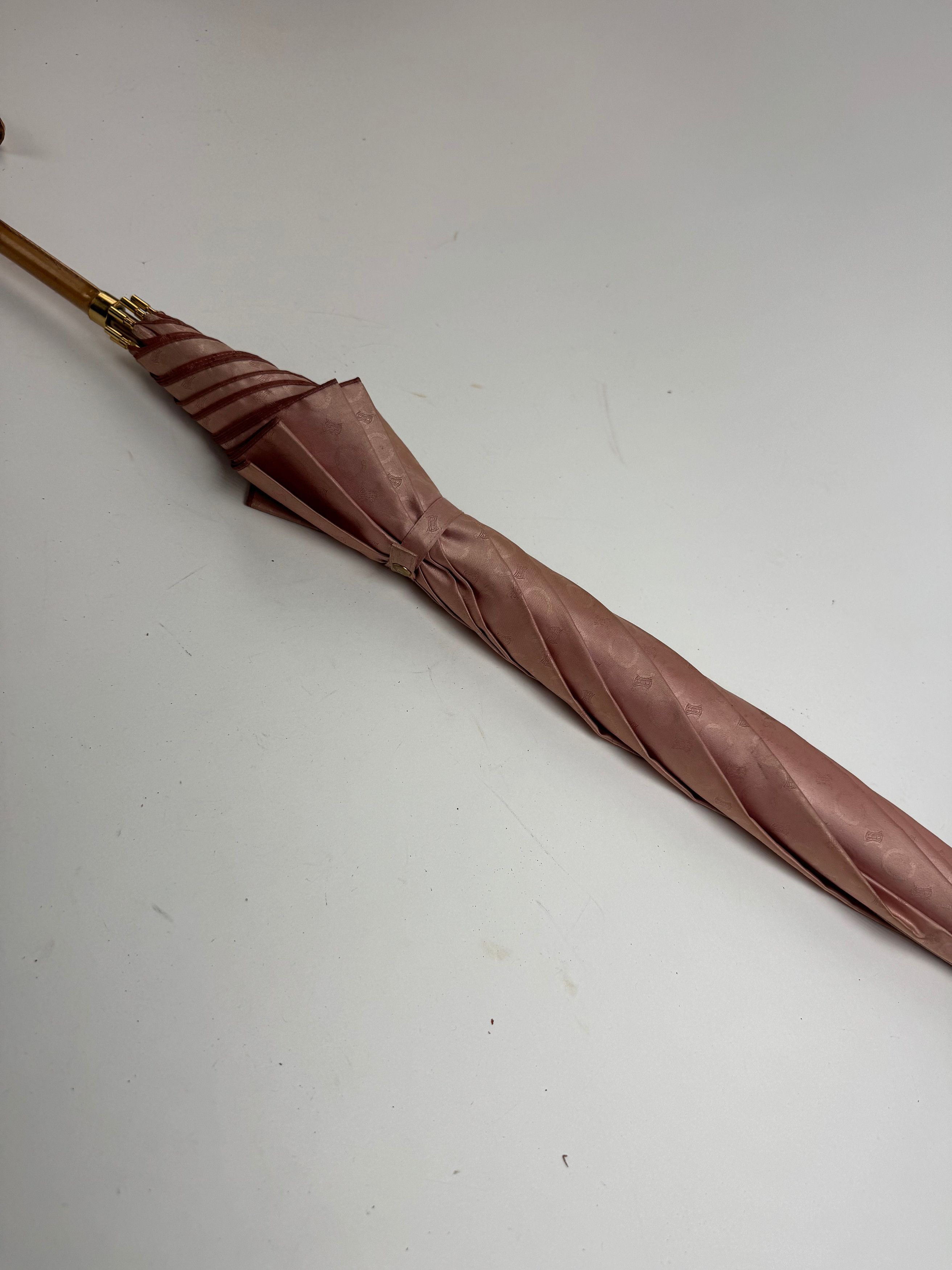 Celine Vintage Paris Monogram Umbrella Pink Size ONE SIZE - 8 Thumbnail