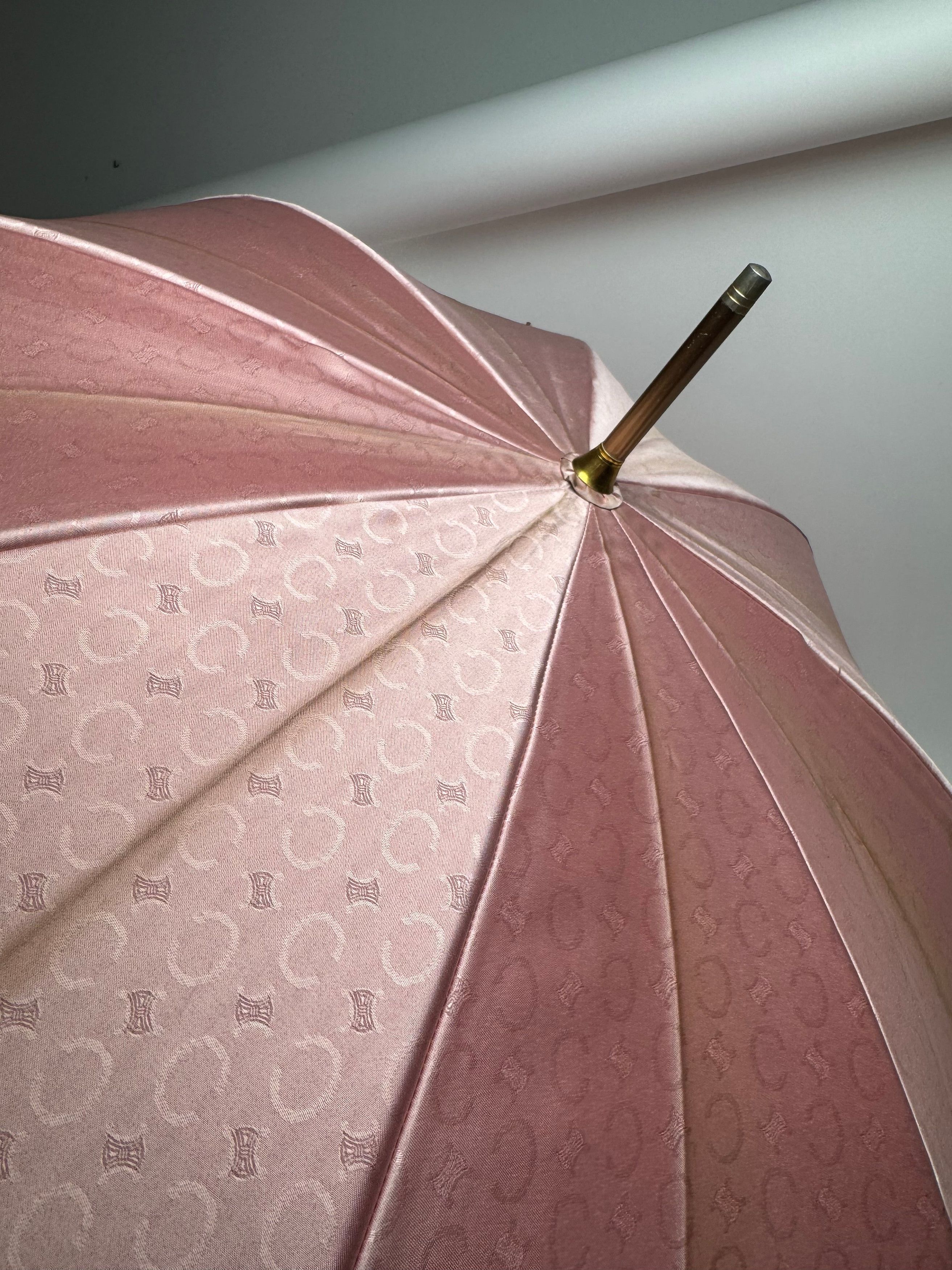 Celine Vintage Paris Monogram Umbrella Pink Size ONE SIZE - 12 Thumbnail