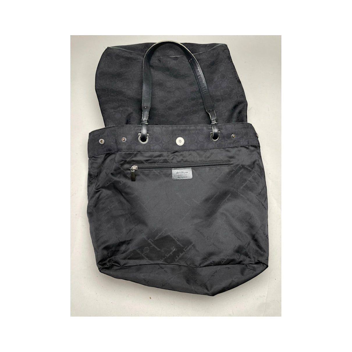 Salvatore Ferragamo Black Polyester Handbag Size ONE SIZE - 3 Thumbnail