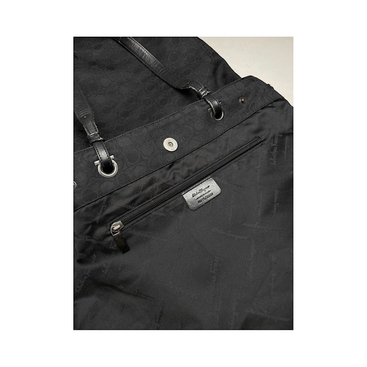 Salvatore Ferragamo Black Polyester Handbag Size ONE SIZE - 4 Thumbnail