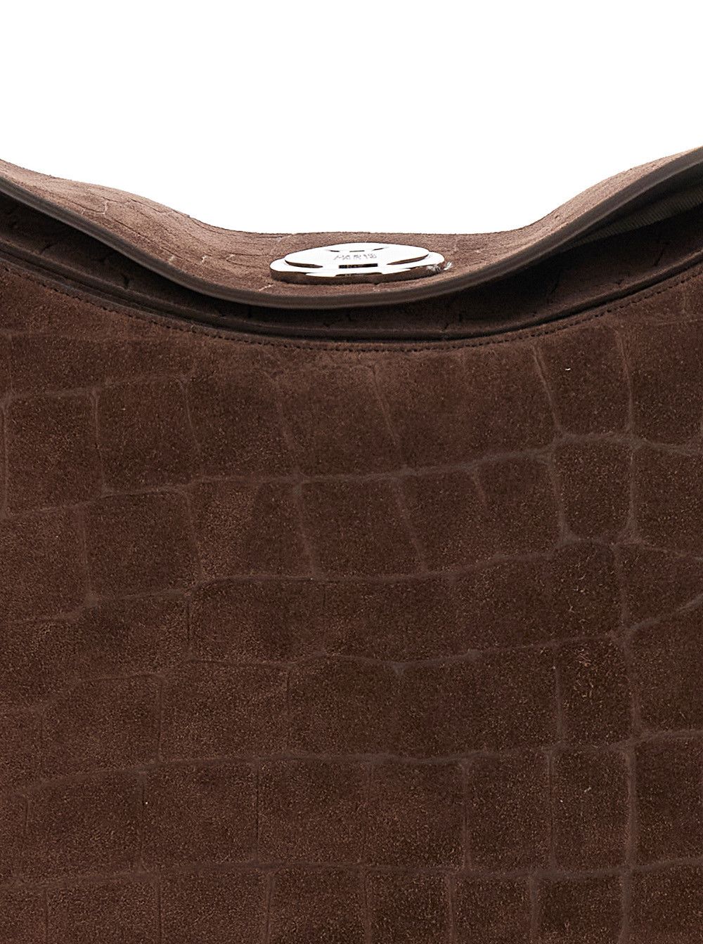 Jacquemus 'Le Calisso Rond Large' Brown Shoulder Bag with Adjustable Strap and Embossed Crodocile Effect in Leather Woman Size ONE SIZE - 5 Thumbnail