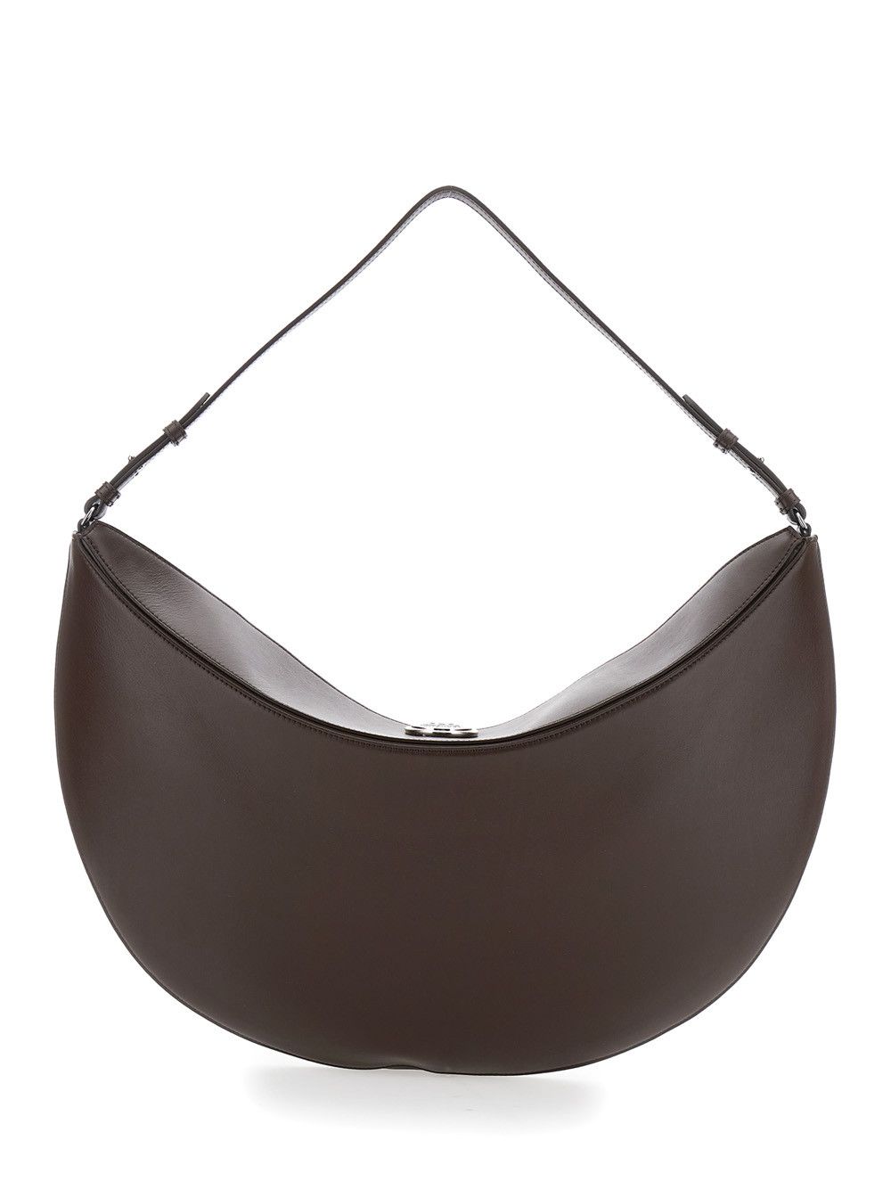 Jacquemus Brown Shoulder Bag 'Le Calisso Rond Large' with Adjustable Strap and Embossed Logo in Leather for Women Size ONE SIZE - 4 Thumbnail