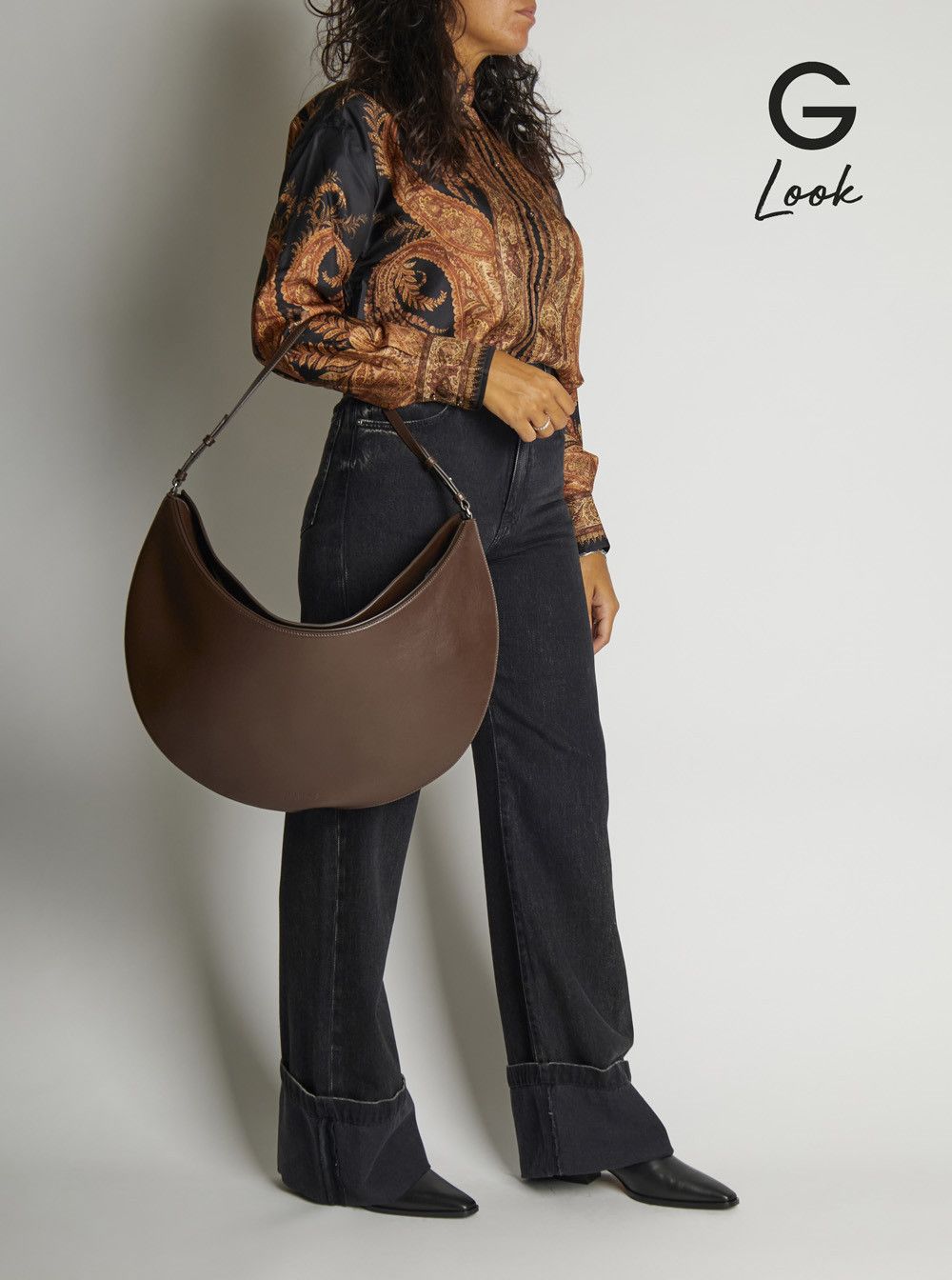 Jacquemus 'Le Calisso Rond Large' Brown Shoulder Bag with