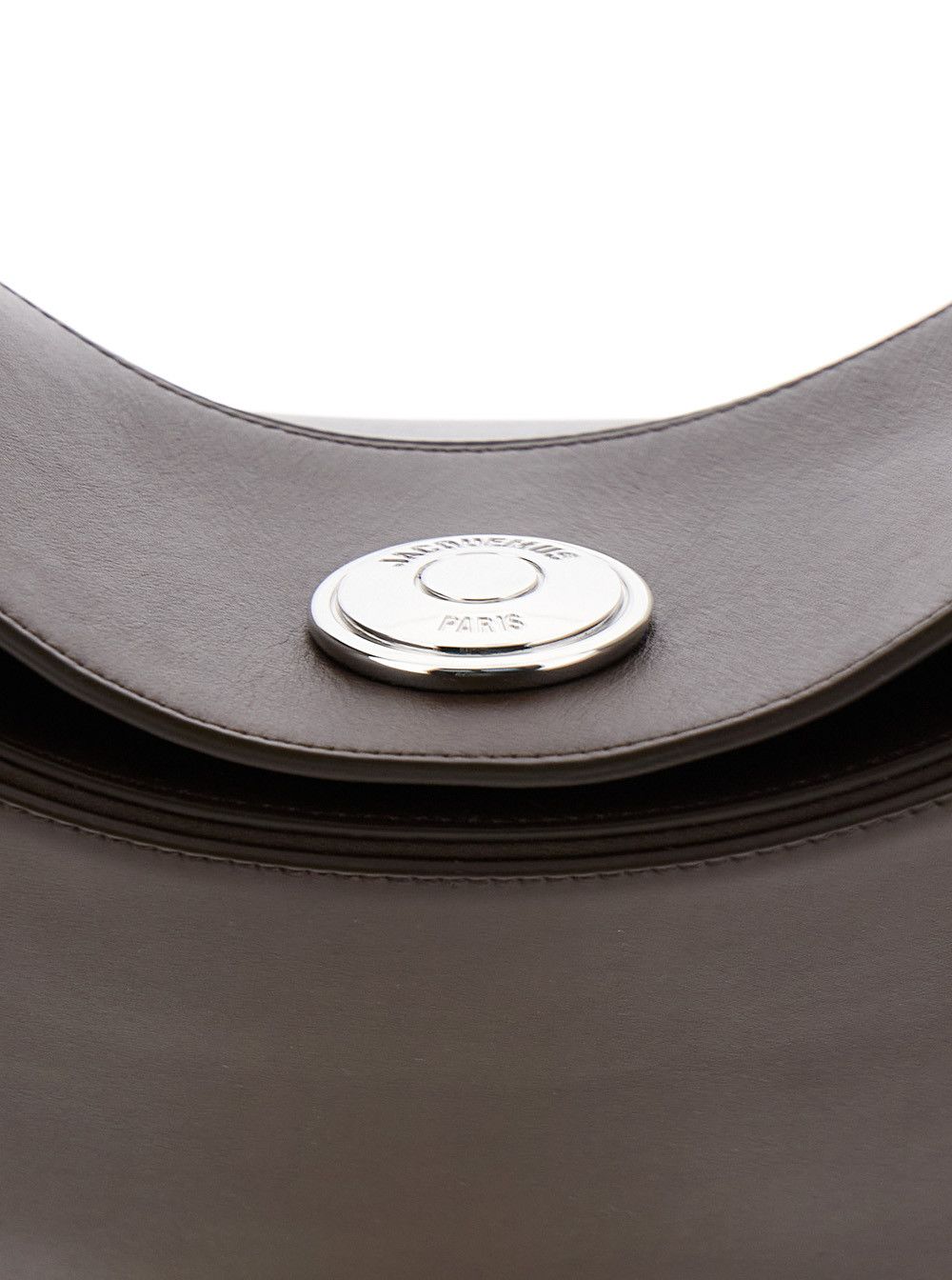 Jacquemus Brown Shoulder Bag 'Le Calisso Rond Large' with Adjustable Strap and Embossed Logo in Leather for Women Size ONE SIZE - 5 Thumbnail