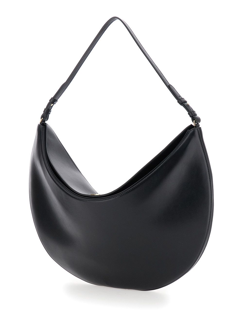 Jacquemus Black 'Le Calisso Rond Large' Shoulder Bag with Adjustable Strap and Embossed Logo in Leather for Women Size ONE SIZE - 2 Thumbnail