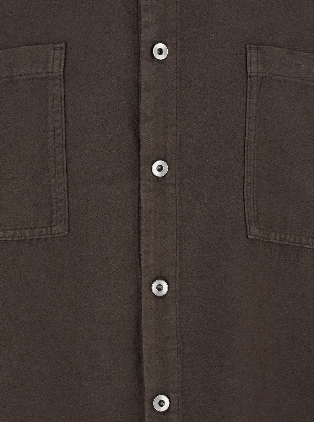 Rick Owens Drkshdw Brown Classic Collar Shirt with Lace Detail in Cotton Woman Size US L / EU 52-54 / 3 - 3 Thumbnail
