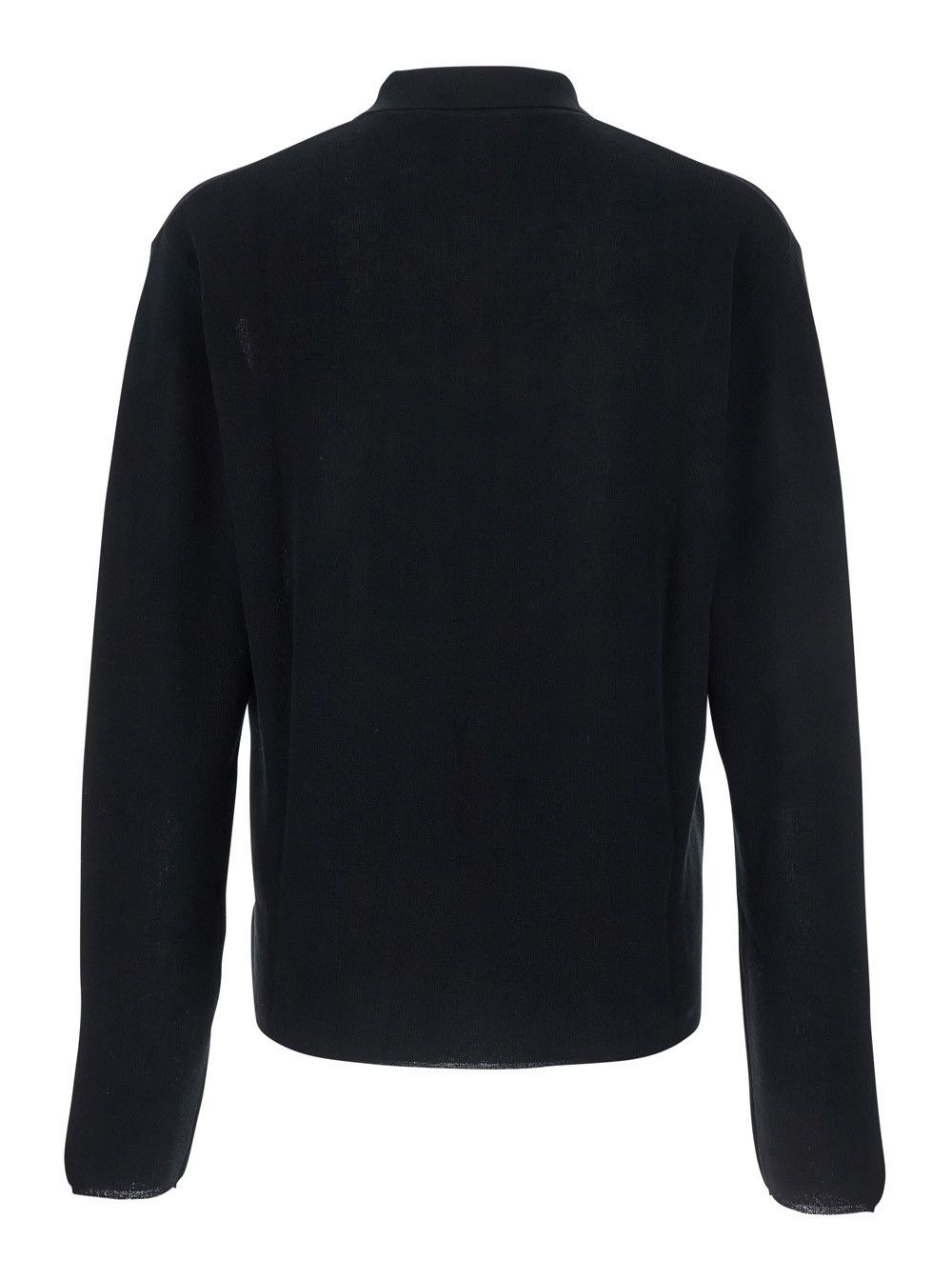 Jacquemus Black Polo Shirt with Tone-on-Tone Logo on Front in Cotton Knit Man Size US L / EU 52-54 / 3 - 2 Thumbnail