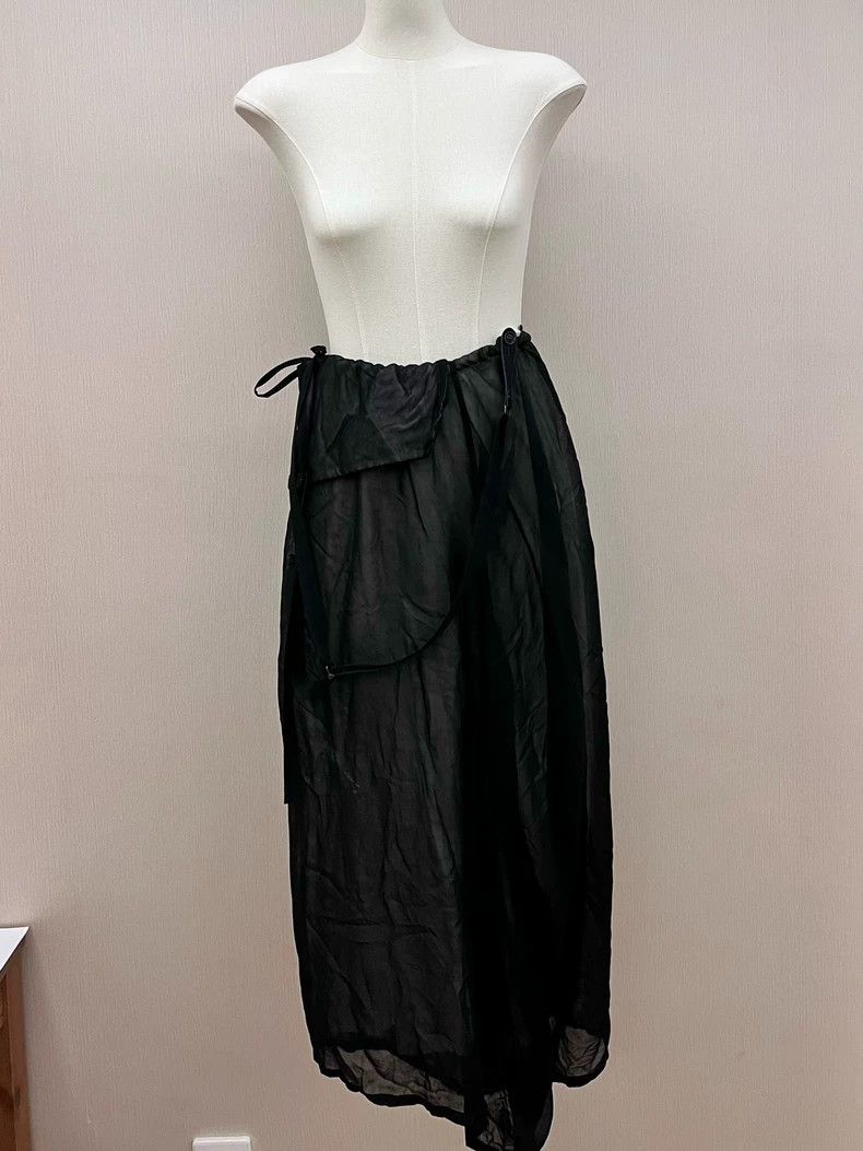 Yohji Yamamoto Yohji Yamamoto Runway Silk Asymmetrical Skirt-Pants - dmc Size US 30 / EU 46 - 3 Thumbnail